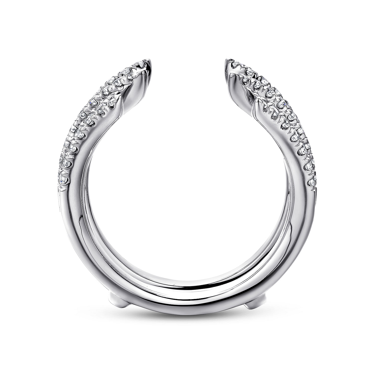 14k White Gold Diamond Jacket Anniversary Band angle 2 14k White Gold Diamond Jacket Anniversary Band angle 2