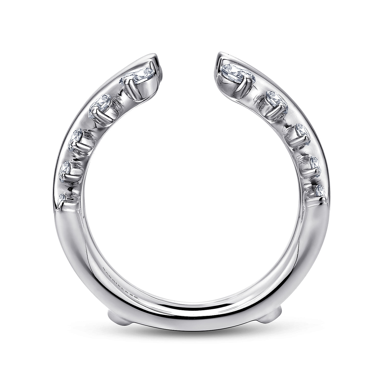 14k White Gold Diamond Jacket Anniversary Band angle 2 14k White Gold Diamond Jacket Anniversary Band angle 2