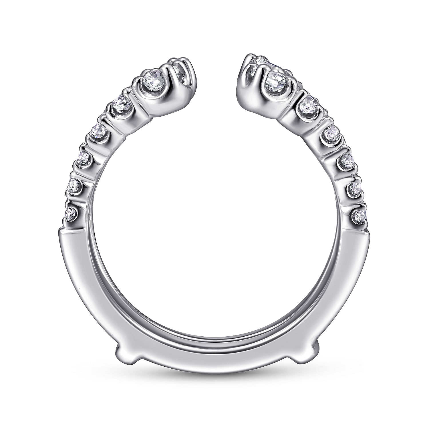 14k White Gold Diamond Jacket Anniversary Band angle 2 14k White Gold Diamond Jacket Anniversary Band angle 2