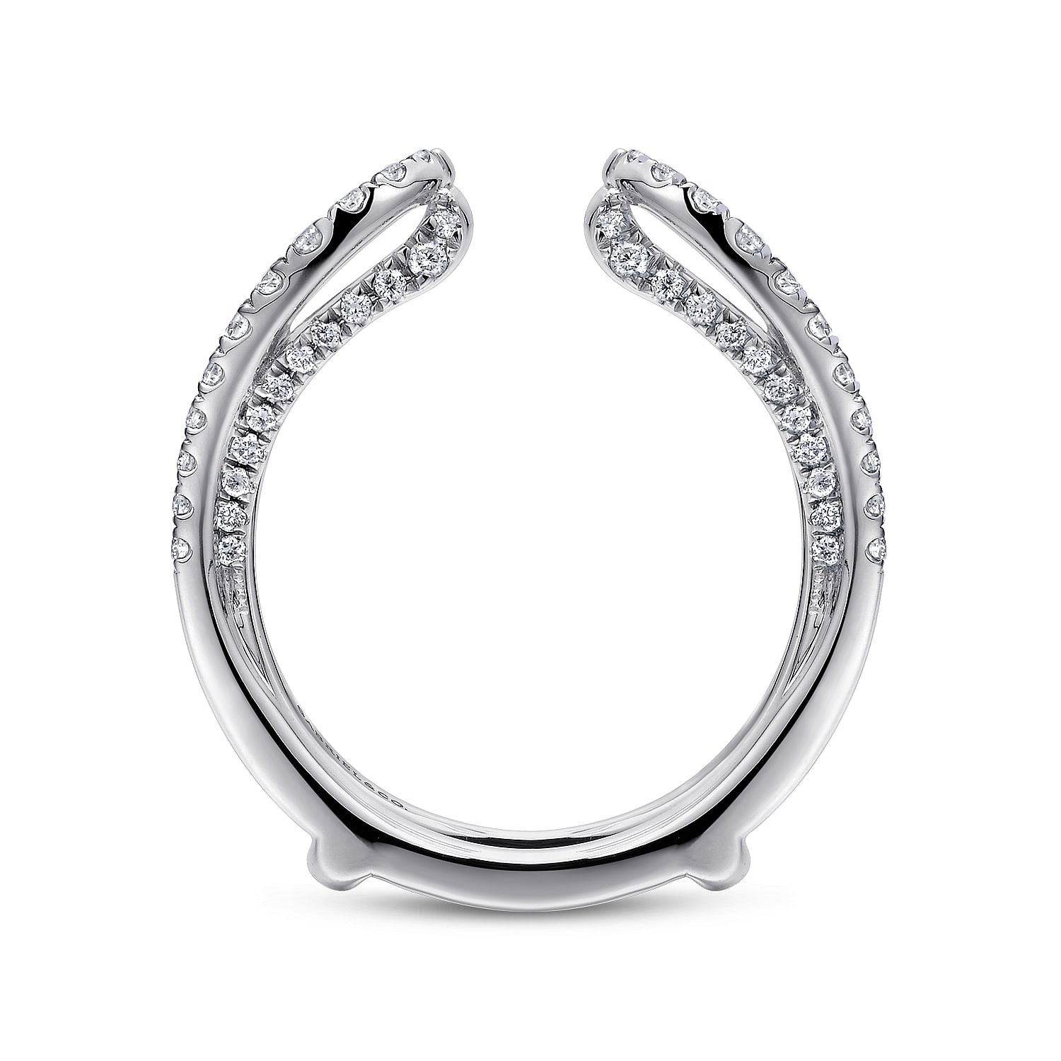 14k White Gold Diamond Jacket Anniversary Band angle 2 14k White Gold Diamond Jacket Anniversary Band angle 2