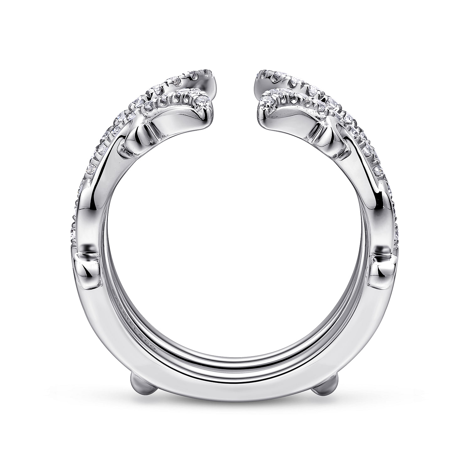 14k White Gold Diamond Jacket Anniversary Band angle 2 14k White Gold Diamond Jacket Anniversary Band angle 2