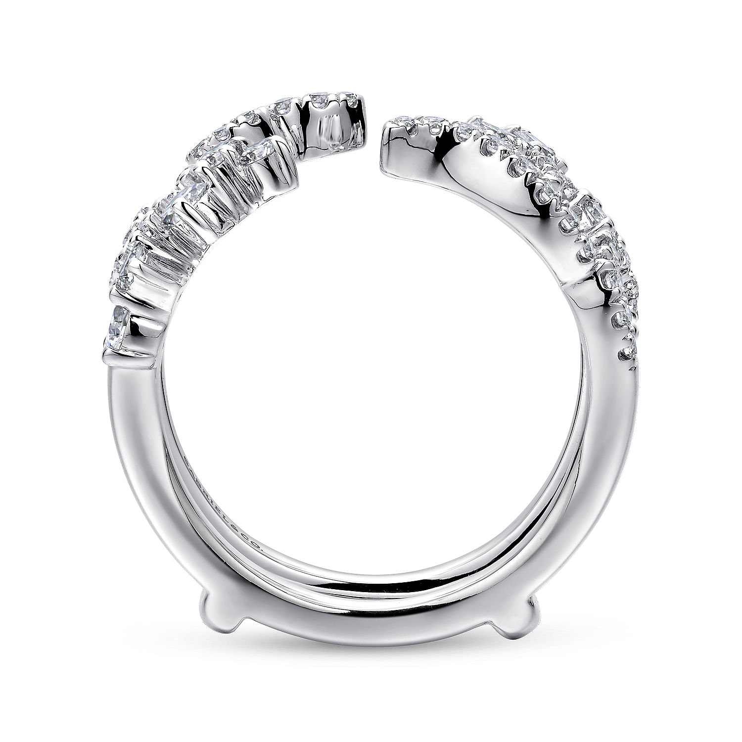 14k White Gold Diamond Jacket Anniversary Band angle 2 14k White Gold Diamond Jacket Anniversary Band angle 2