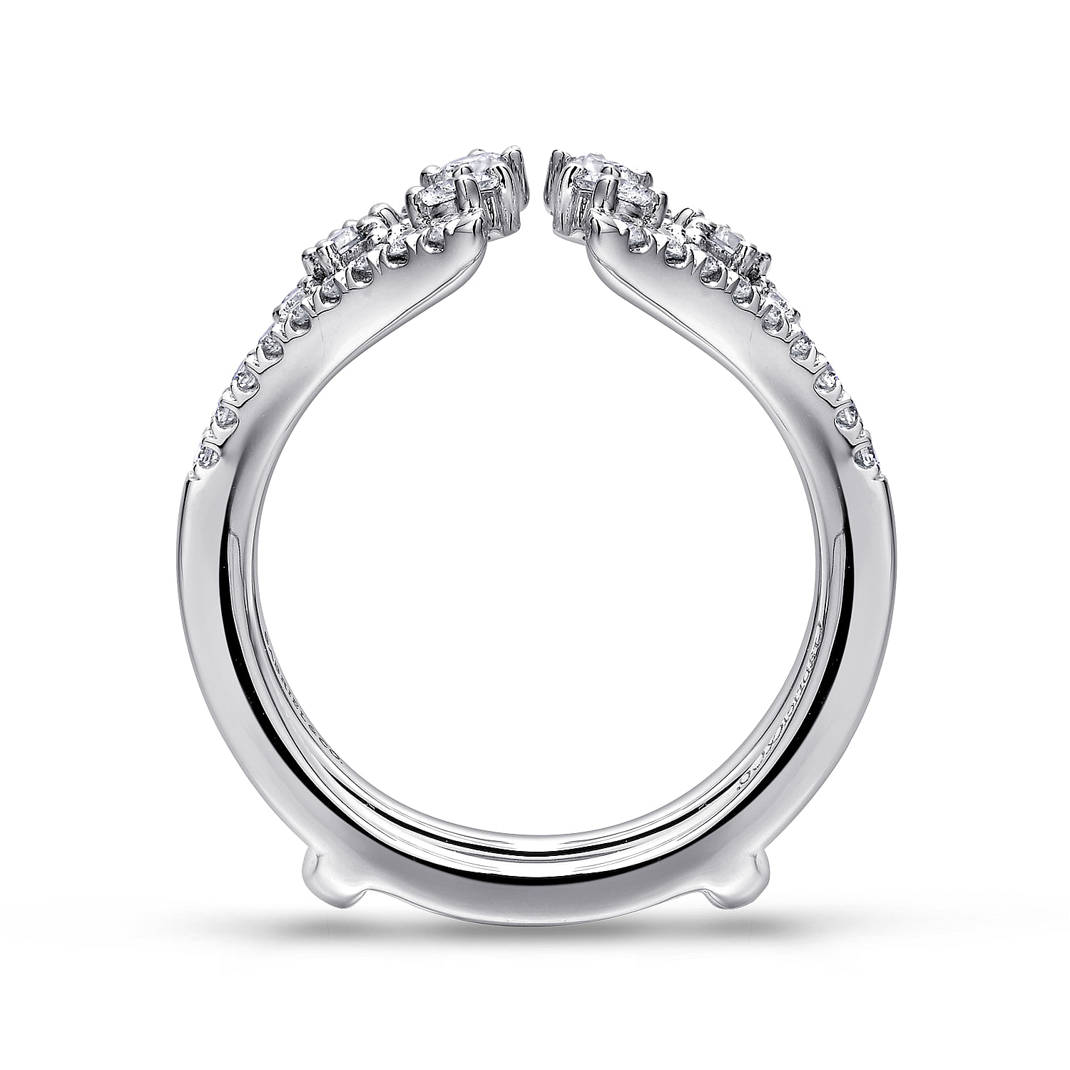 14k White Gold Diamond Jacket Anniversary Band angle 2 14k White Gold Diamond Jacket Anniversary Band angle 2