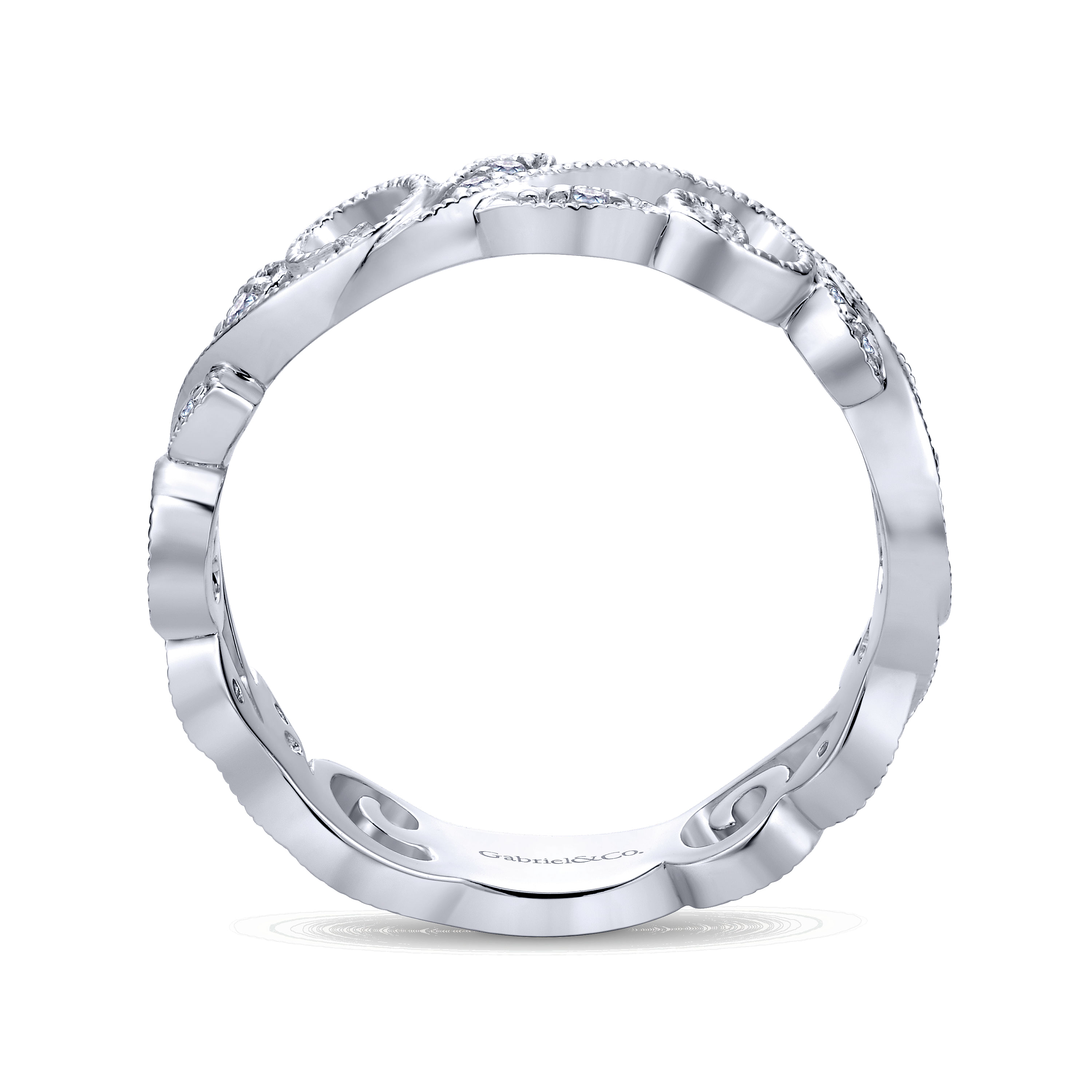 14k White Gold Diamond Midi Ladies 14k White Gold Diamond Midi Ladies