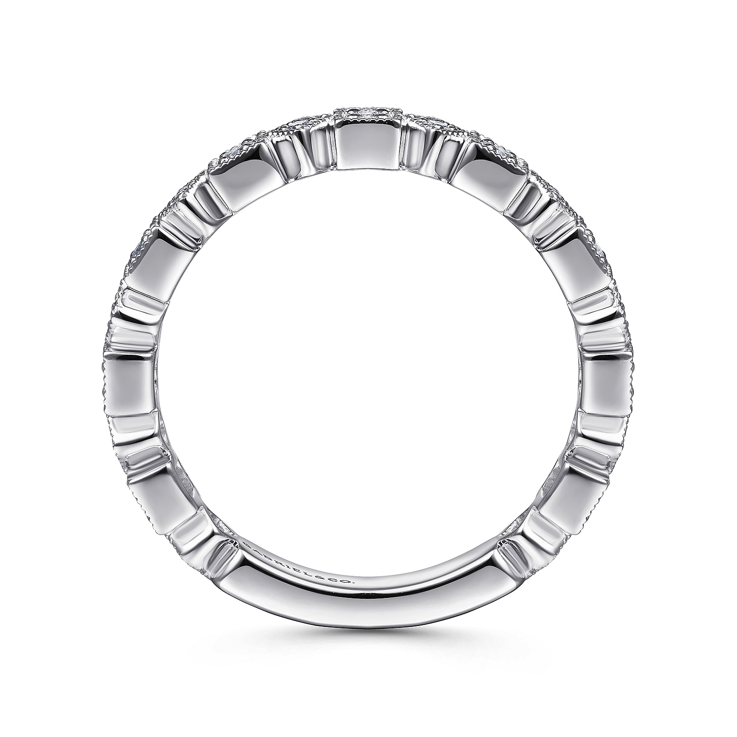 14k White Gold Diamond Stackable Ladies 14k White Gold Diamond Stackable Ladies