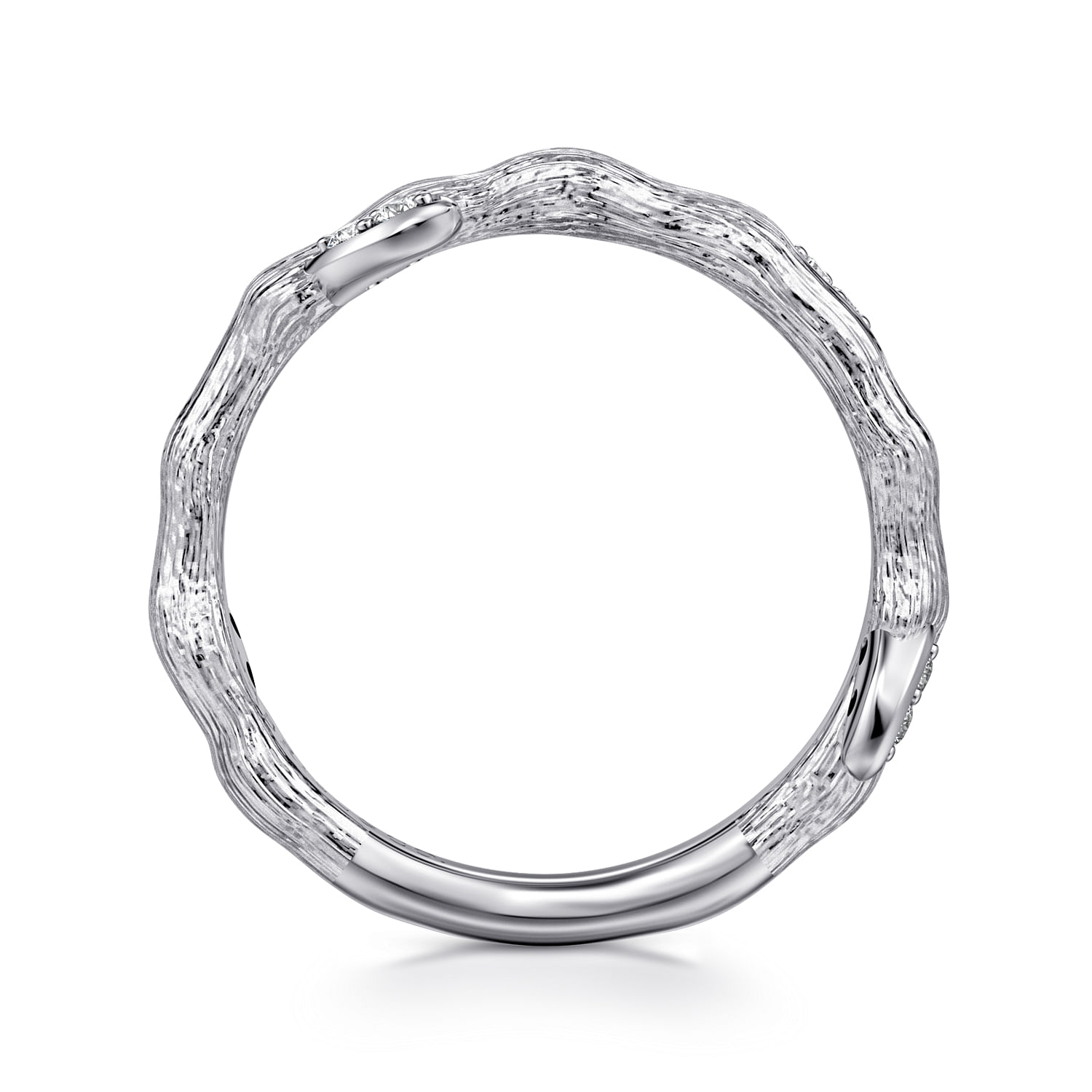 14k White Gold Diamond Stackable Ladies 14k White Gold Diamond Stackable Ladies