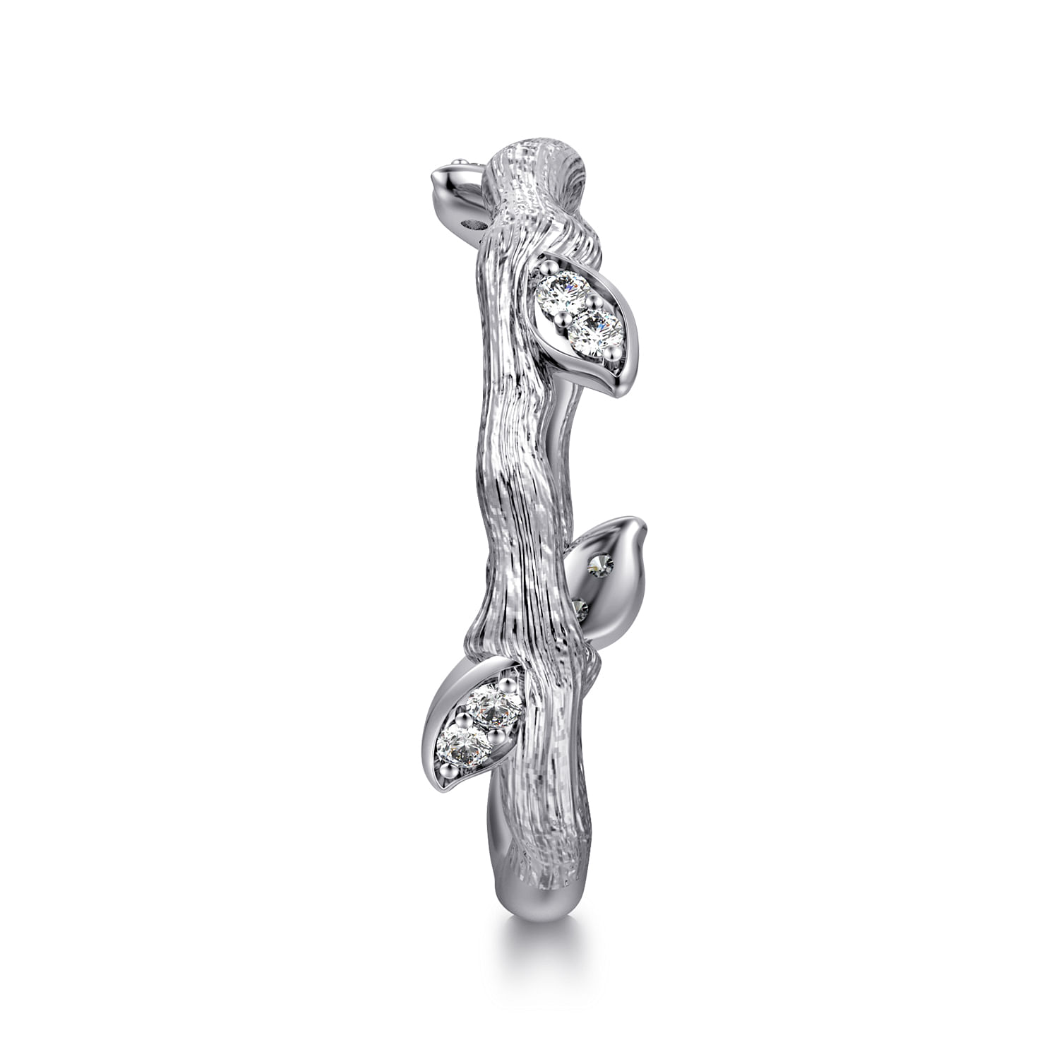 14k White Gold Diamond Stackable Ladies 14k White Gold Diamond Stackable Ladies