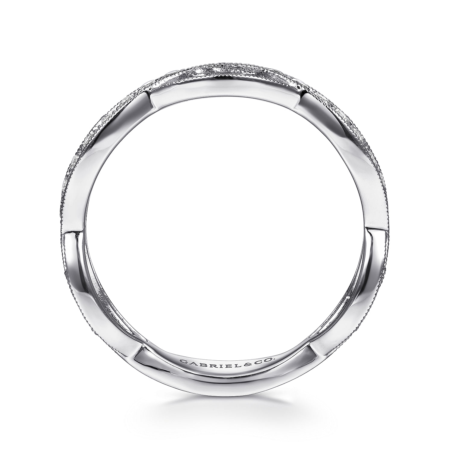 14k White Gold Diamond Stackable Ladies 14k White Gold Diamond Stackable Ladies