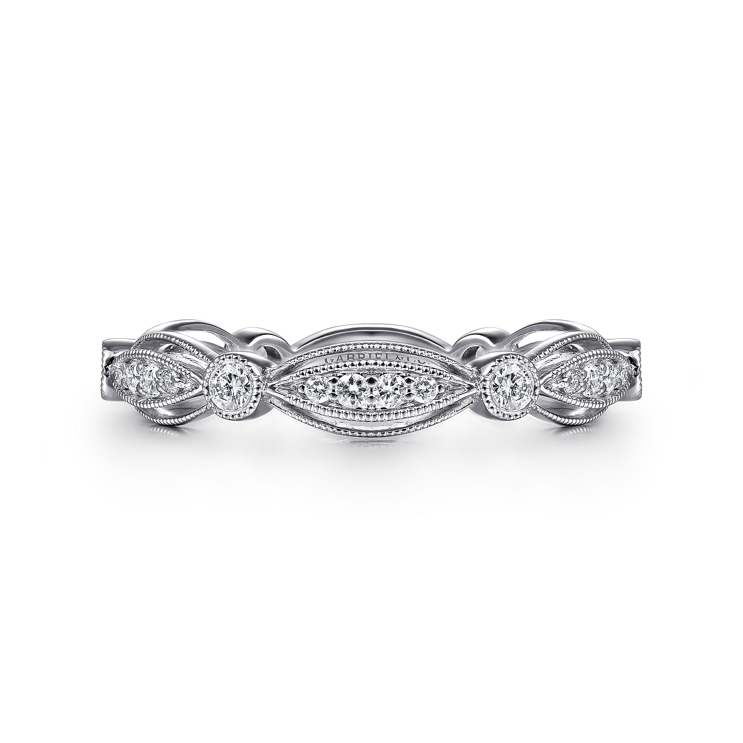 14k White Gold Diamond Stackable 14k White Gold Diamond Stackable