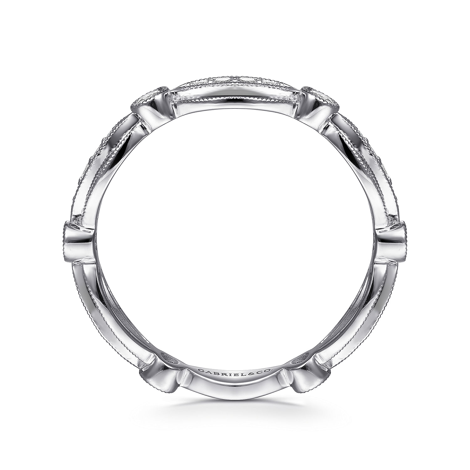 14k White Gold Diamond Stackable Ladies 14k White Gold Diamond Stackable Ladies