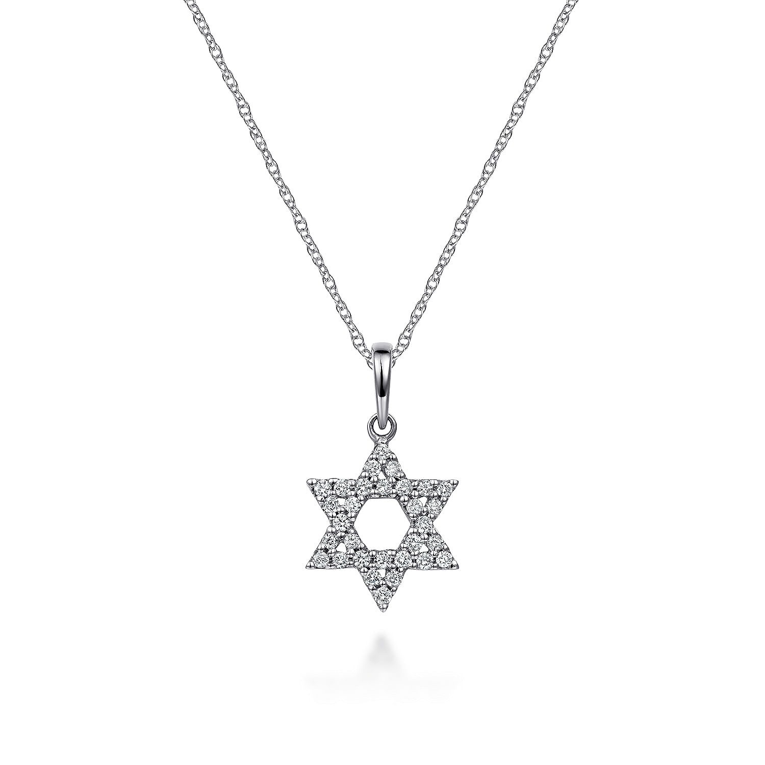 14k White Gold Diamond Star Of David 14k White Gold Diamond Star Of David