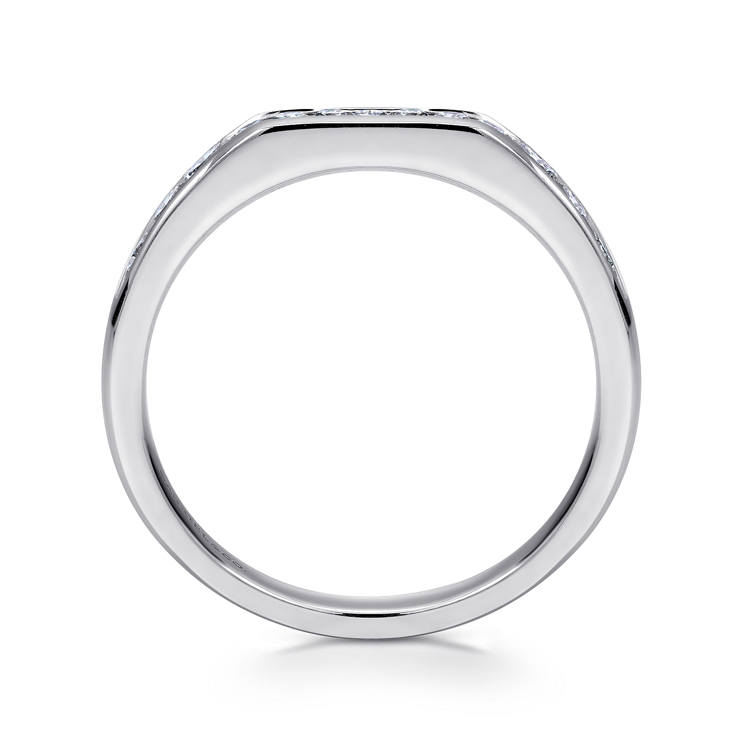 14k White Gold Diamond Straight Anniversary Band angle 2 14k White Gold Diamond Straight Anniversary Band angle 2