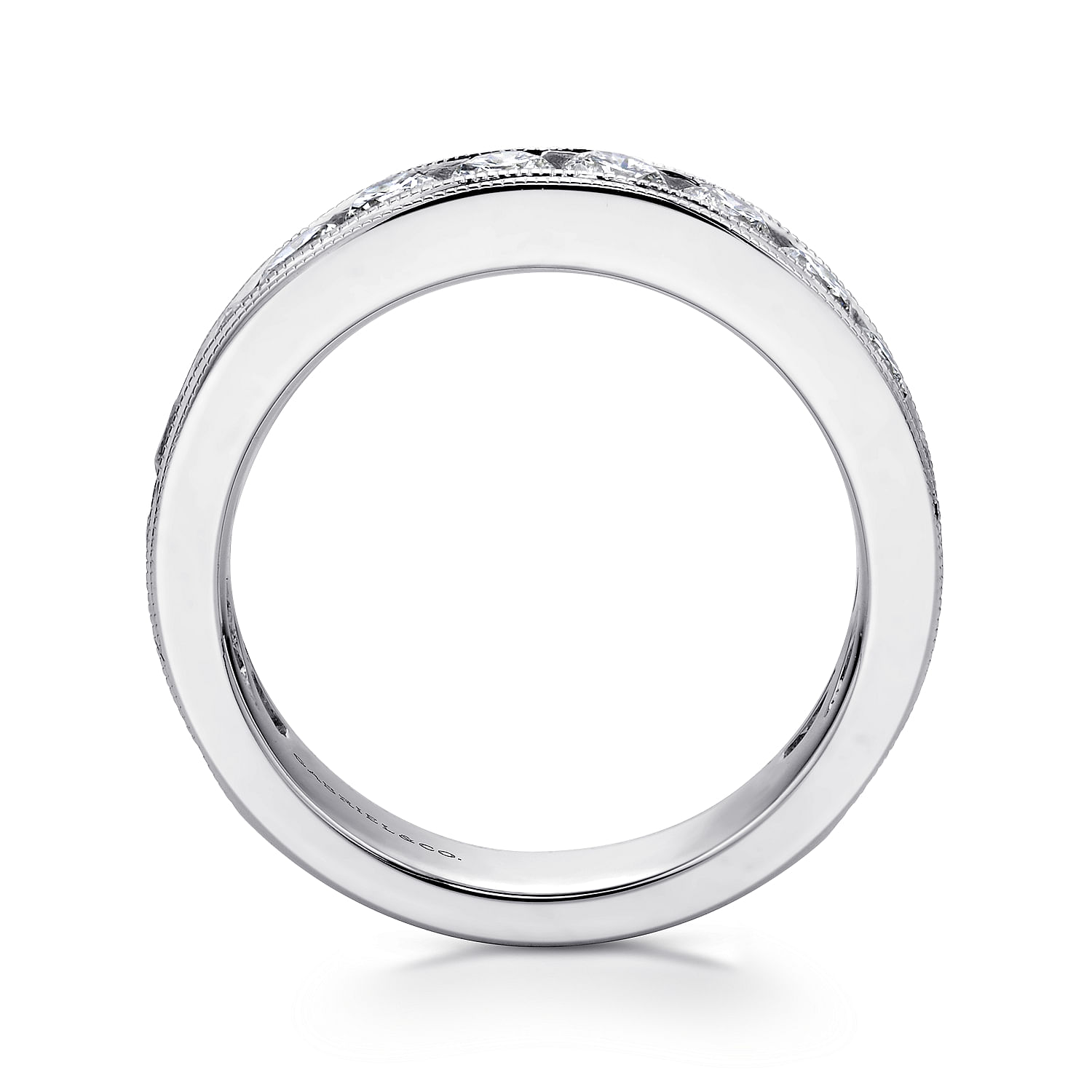 14k White Gold Diamond Straight Anniversary Band angle 2 14k White Gold Diamond Straight Anniversary Band angle 2