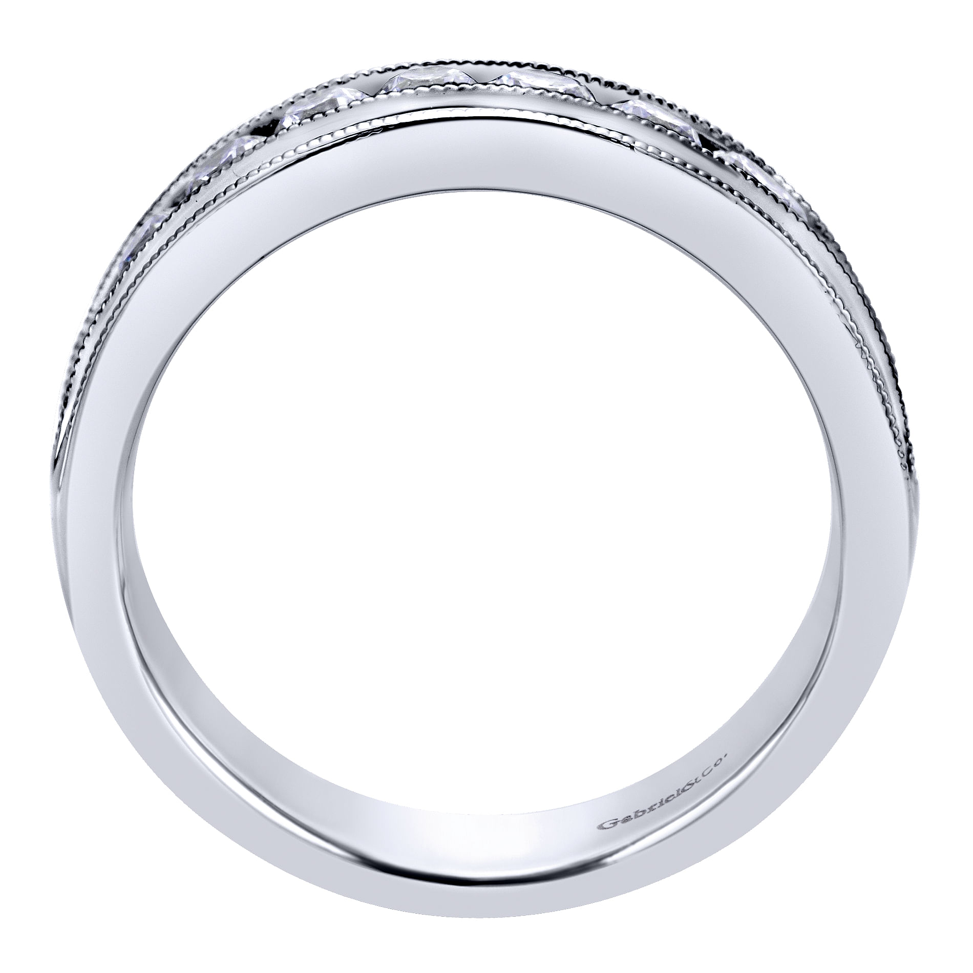 14k White Gold Diamond Straight Anniversary Band angle 2 14k White Gold Diamond Straight Anniversary Band angle 2