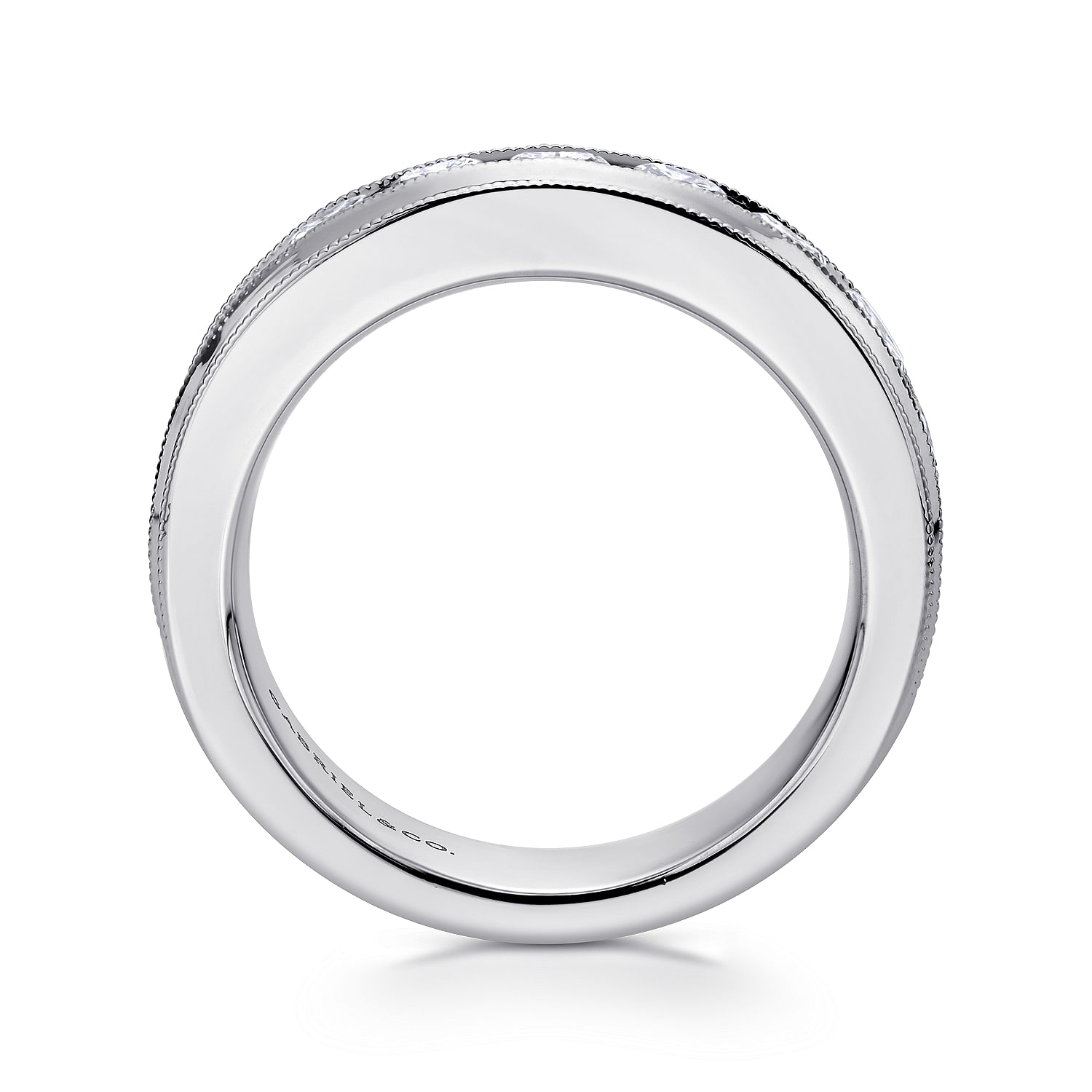14k White Gold Diamond Straight Anniversary Band angle 2 14k White Gold Diamond Straight Anniversary Band angle 2
