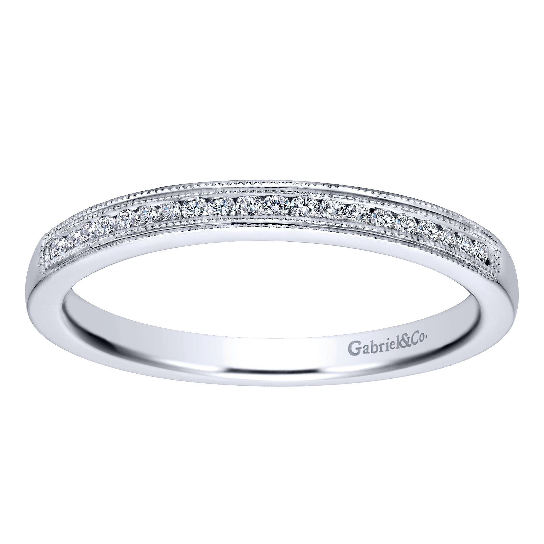 14k White Gold Diamond Straight Anniversary Band angle 5 14k White Gold Diamond Straight Anniversary Band angle 5