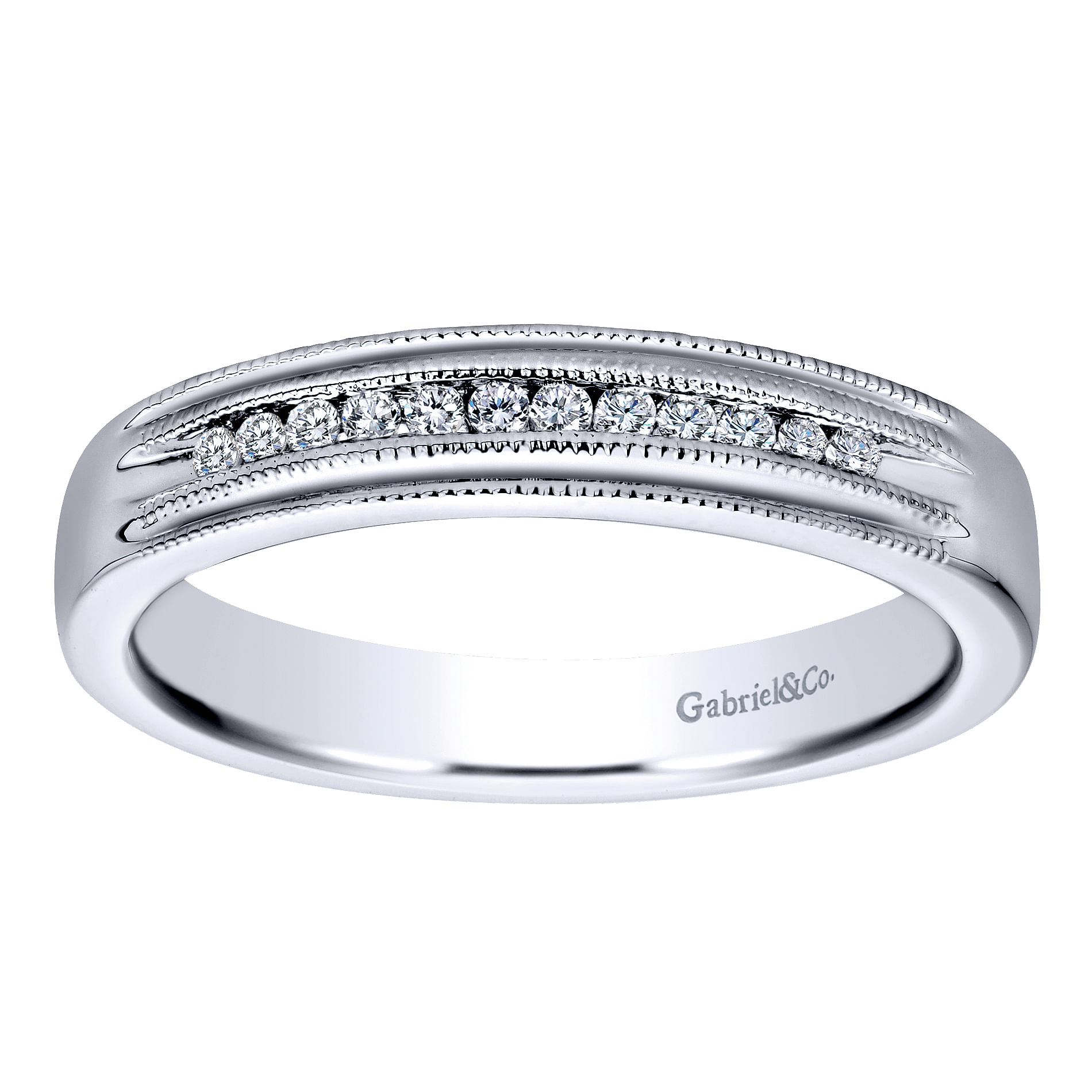 14k White Gold Diamond Straight Anniversary Band angle 5 14k White Gold Diamond Straight Anniversary Band angle 5