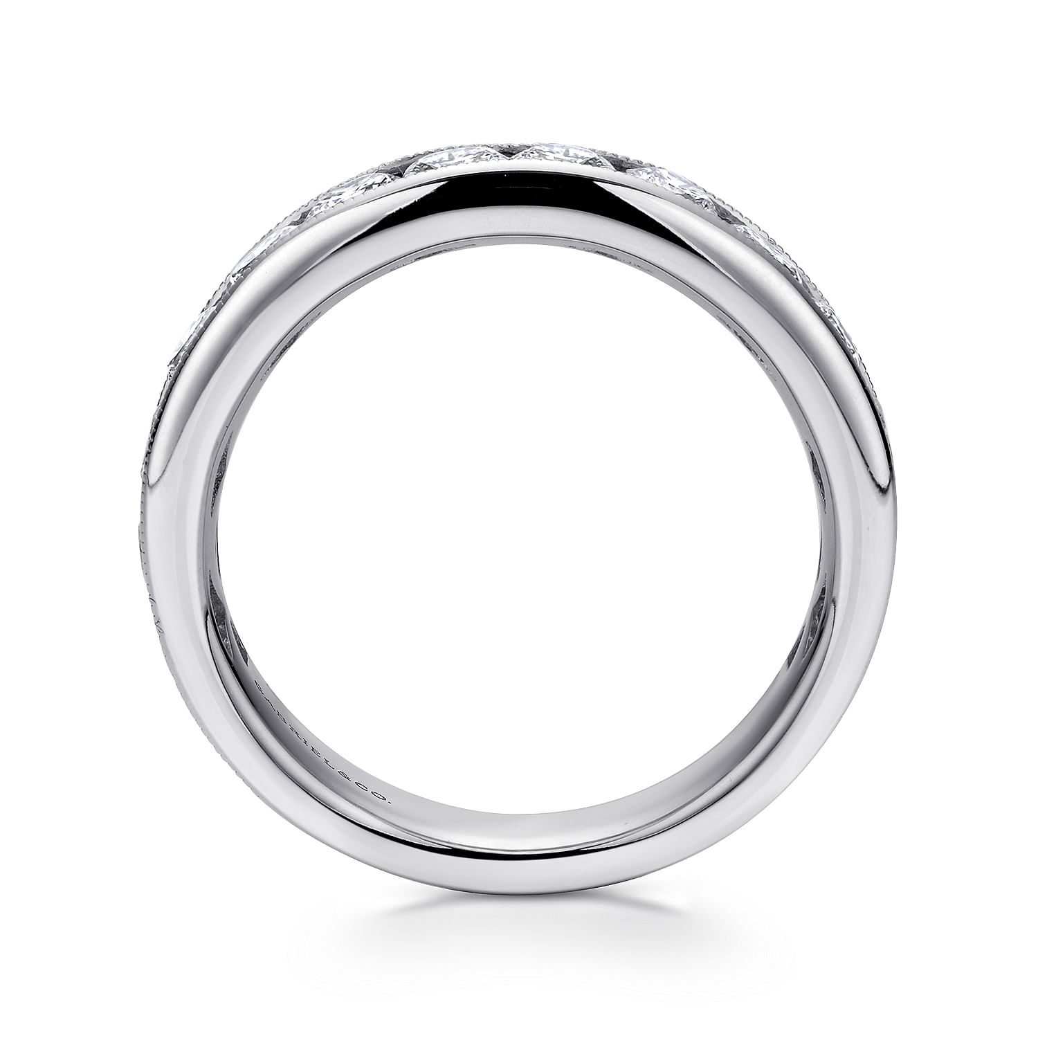 14k White Gold Diamond Straight Anniversary Band angle 2 14k White Gold Diamond Straight Anniversary Band angle 2