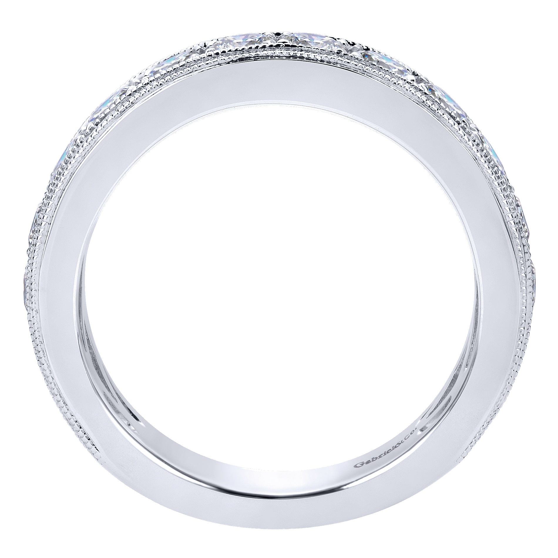 14k White Gold Diamond Straight Anniversary Band angle 2 14k White Gold Diamond Straight Anniversary Band angle 2
