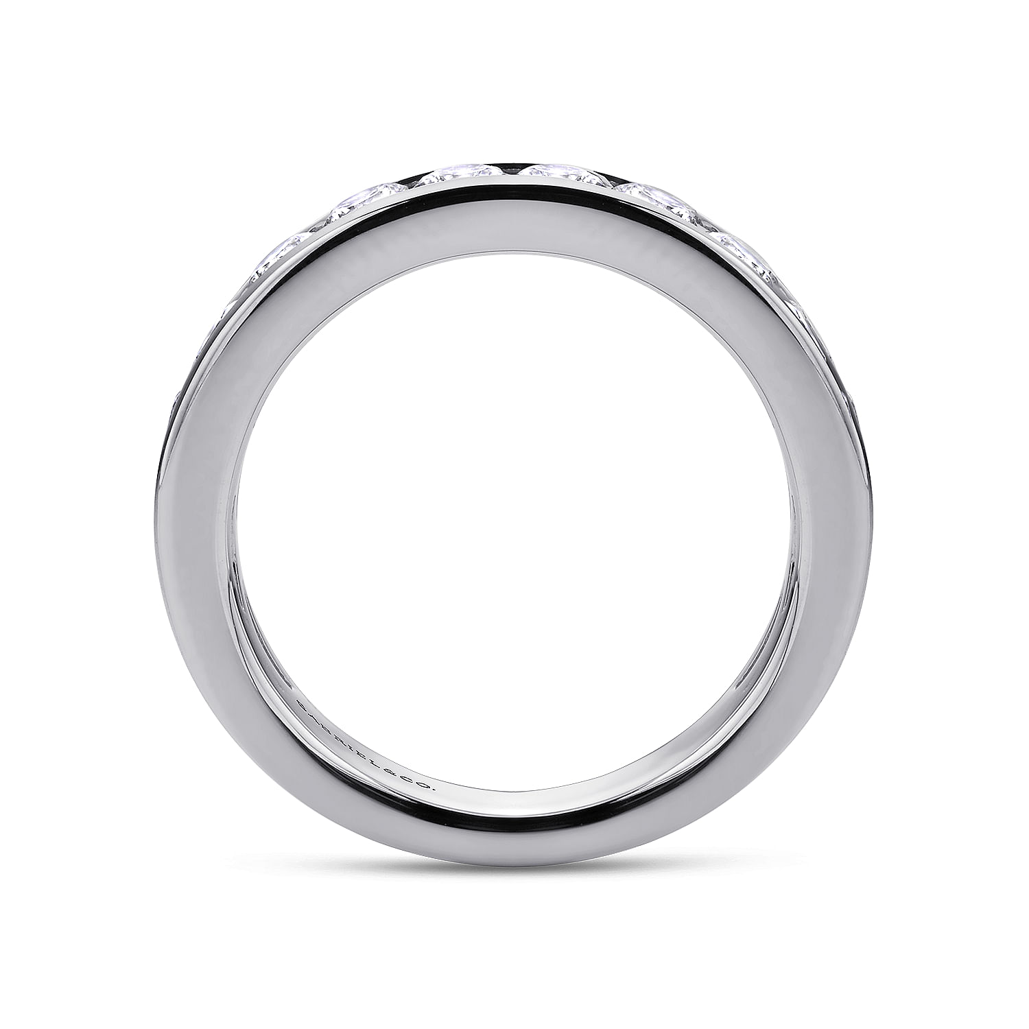 14k White Gold Diamond Straight Anniversary Band angle 2 14k White Gold Diamond Straight Anniversary Band angle 2