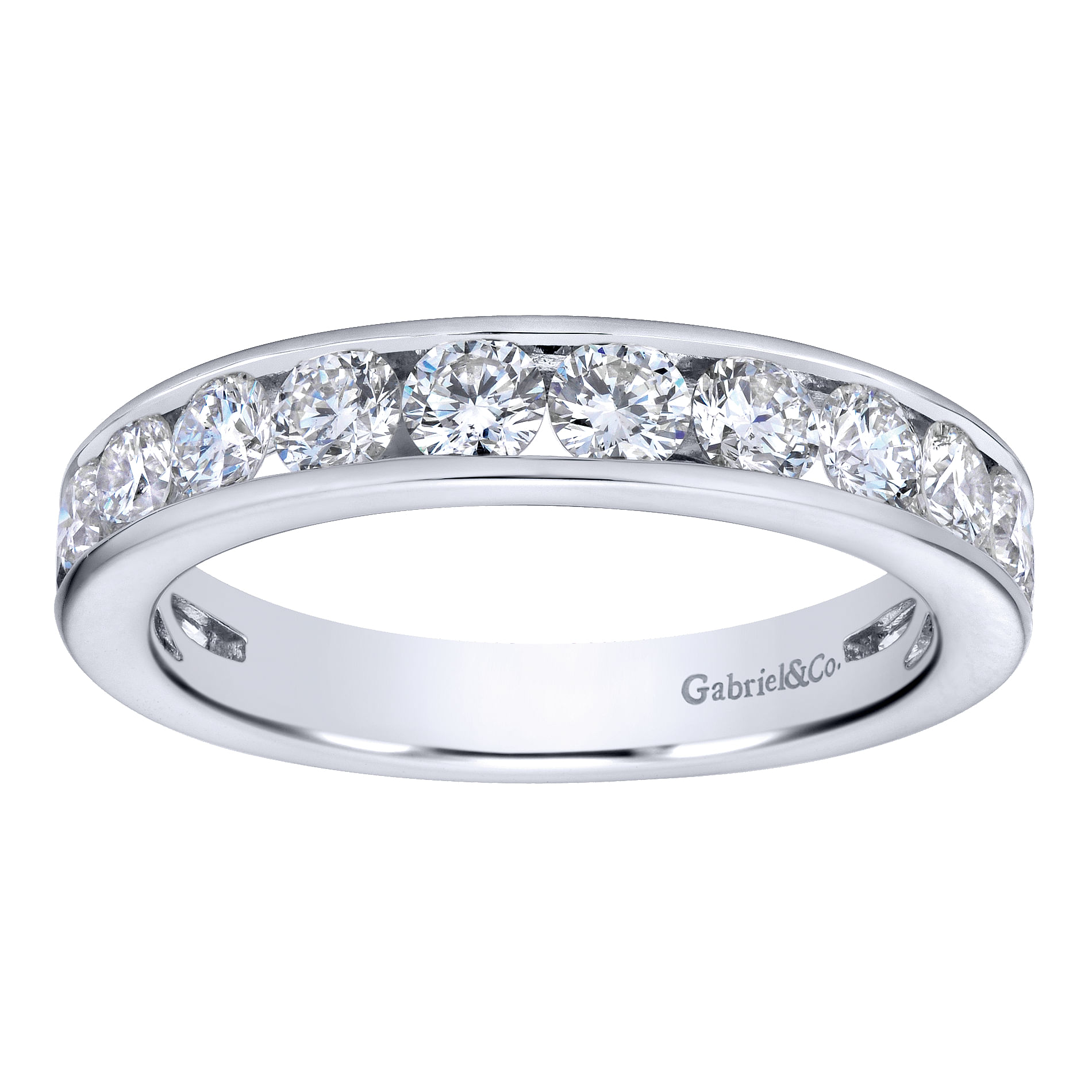 14k White Gold Diamond Straight Anniversary Band angle 5 14k White Gold Diamond Straight Anniversary Band angle 5
