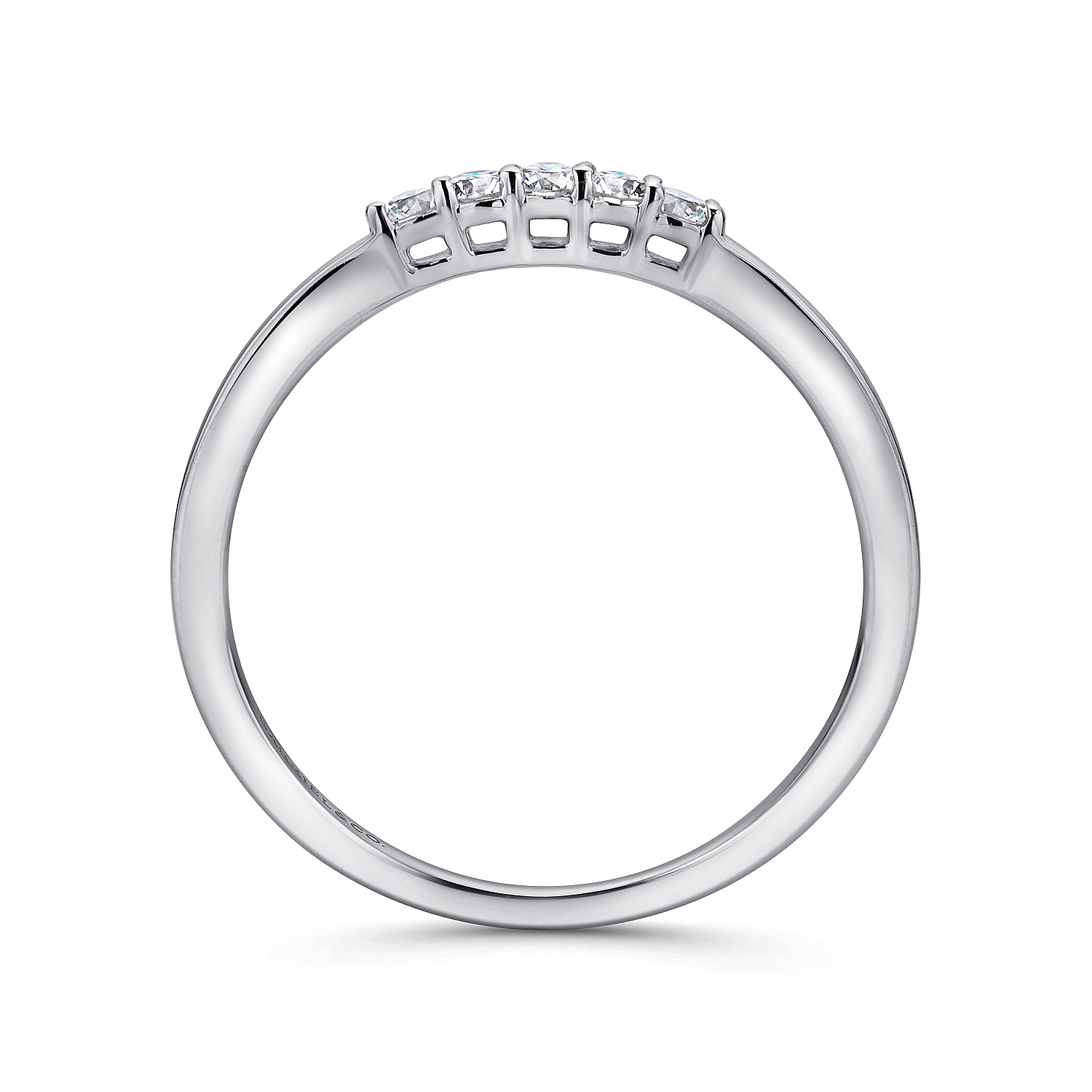 14k White Gold Diamond Straight Anniversary Band angle 2 14k White Gold Diamond Straight Anniversary Band angle 2