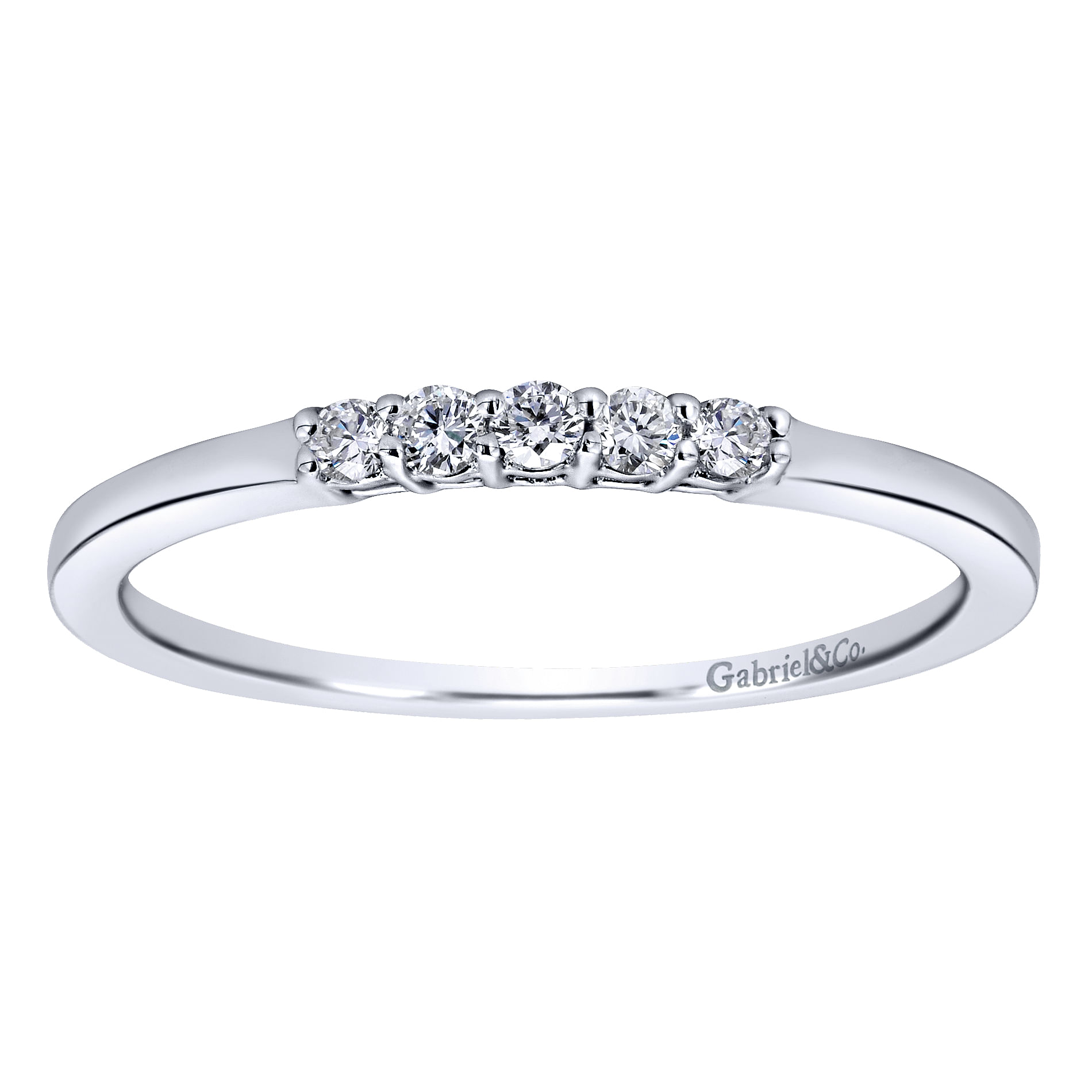 14k White Gold Diamond Straight Anniversary Band angle 5 14k White Gold Diamond Straight Anniversary Band angle 5