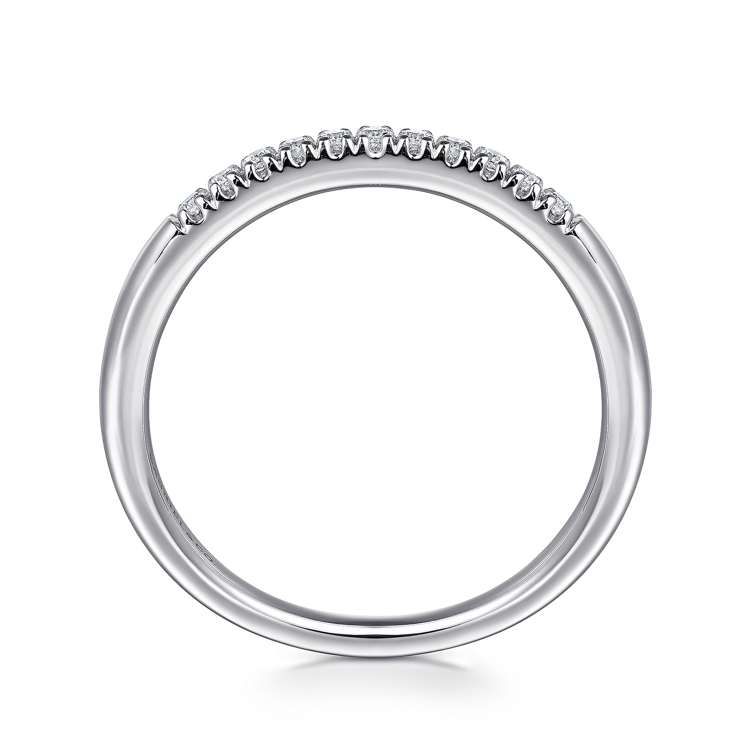 14k White Gold Diamond Straight Anniversary Band angle 2 14k White Gold Diamond Straight Anniversary Band angle 2