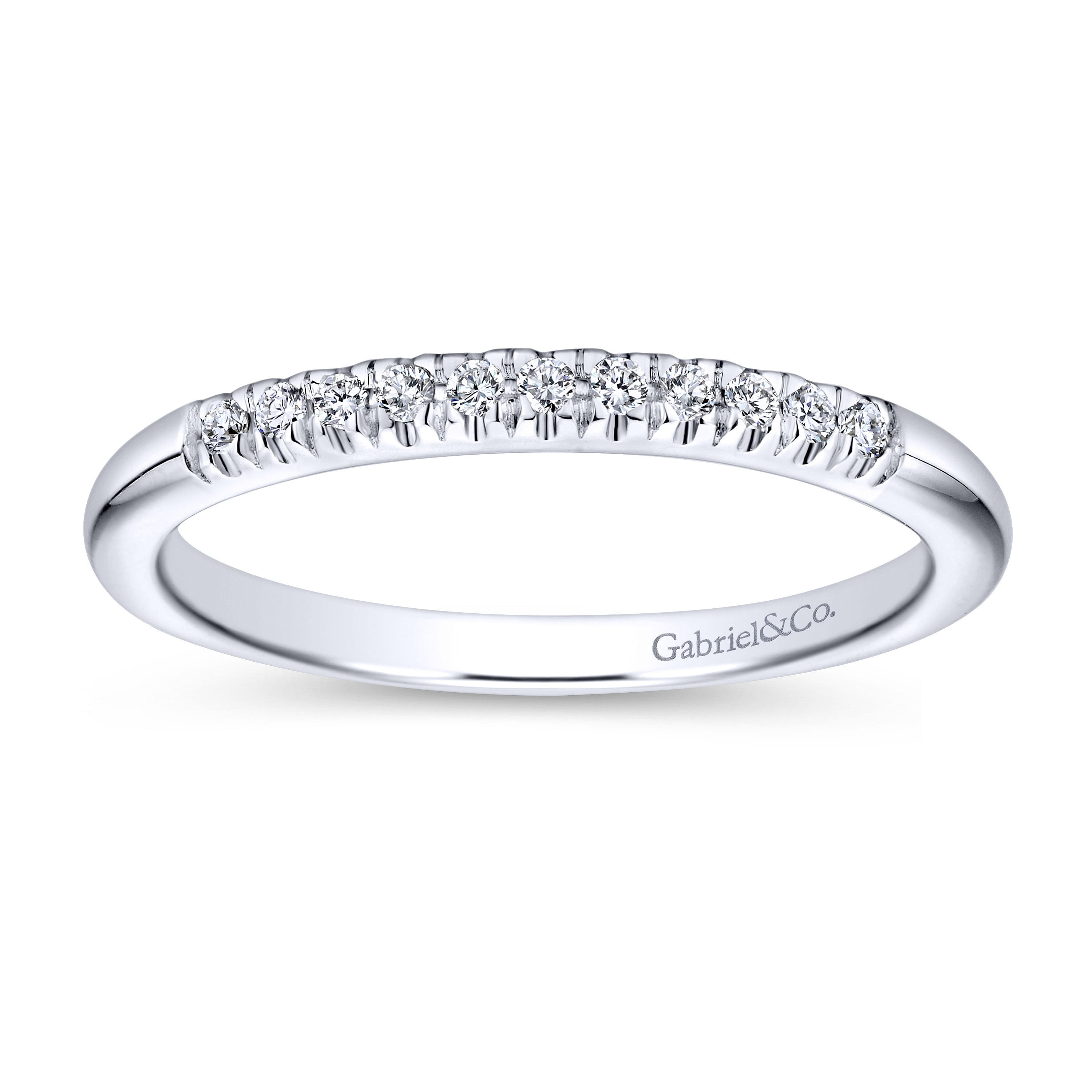 14k White Gold Diamond Straight Anniversary Band angle 5 14k White Gold Diamond Straight Anniversary Band angle 5