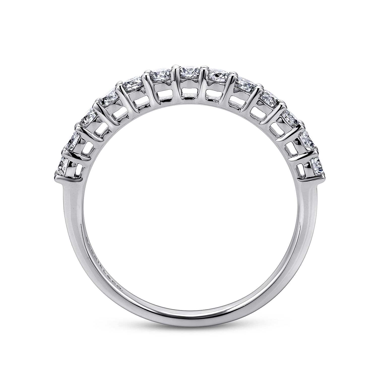 14k White Gold Diamond Straight Anniversary Band angle 2 14k White Gold Diamond Straight Anniversary Band angle 2