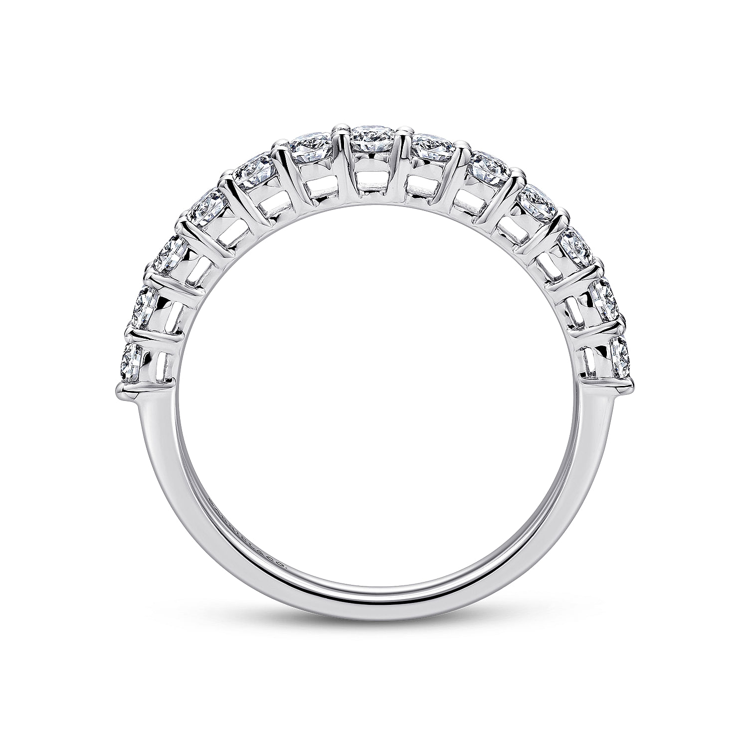 14k White Gold Diamond Straight Anniversary Band angle 2 14k White Gold Diamond Straight Anniversary Band angle 2