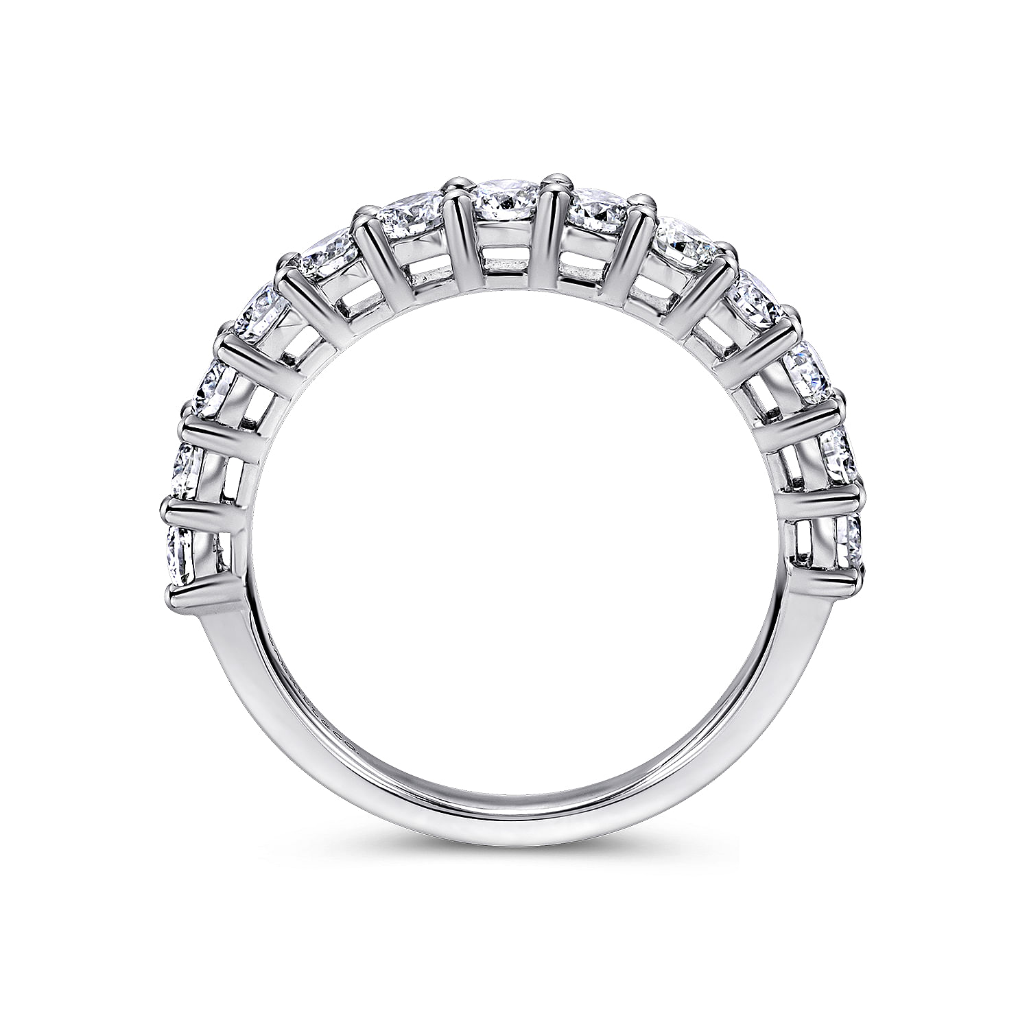 14k White Gold Diamond Straight Anniversary Band angle 2 14k White Gold Diamond Straight Anniversary Band angle 2