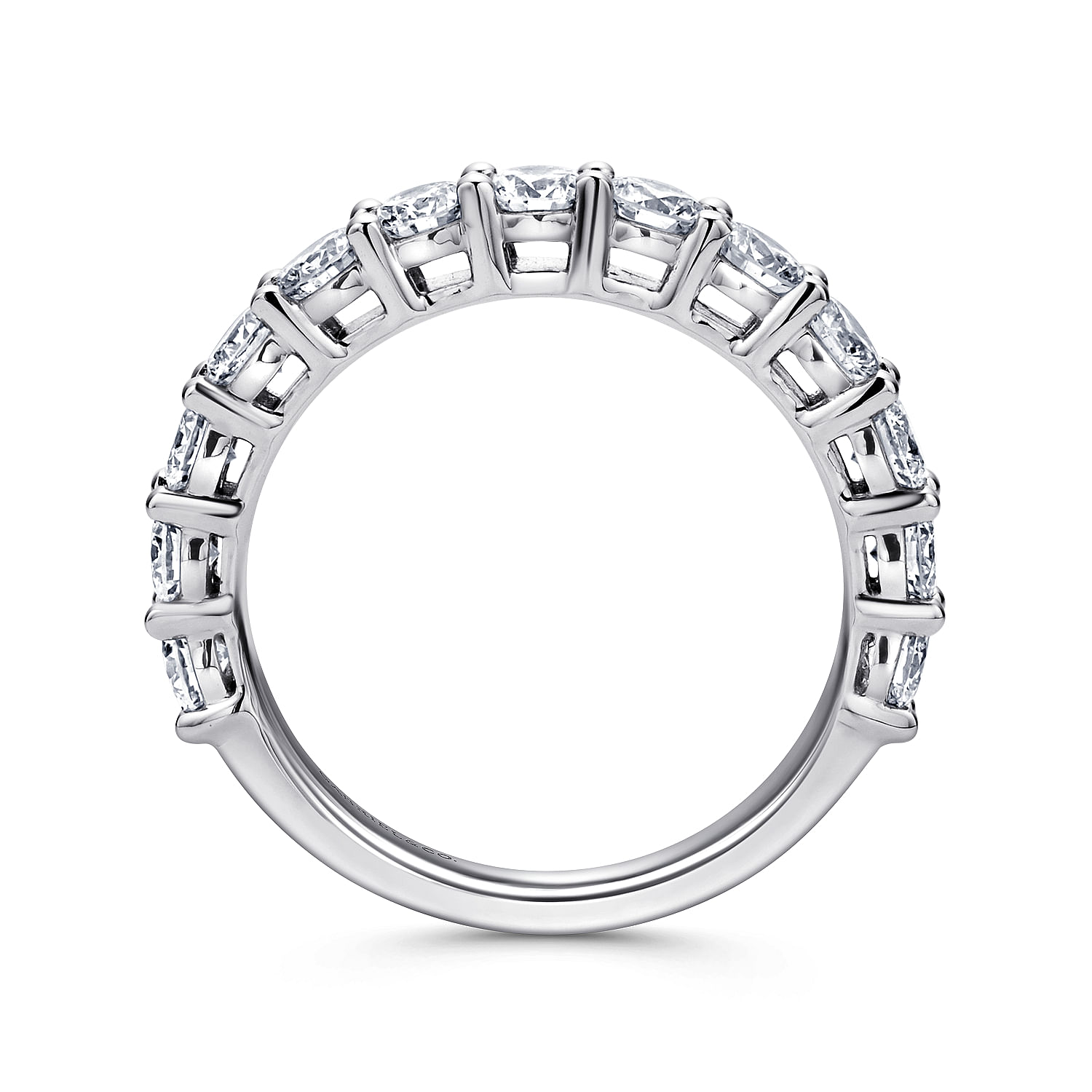 14k White Gold Diamond Straight Anniversary Band angle 2 14k White Gold Diamond Straight Anniversary Band angle 2