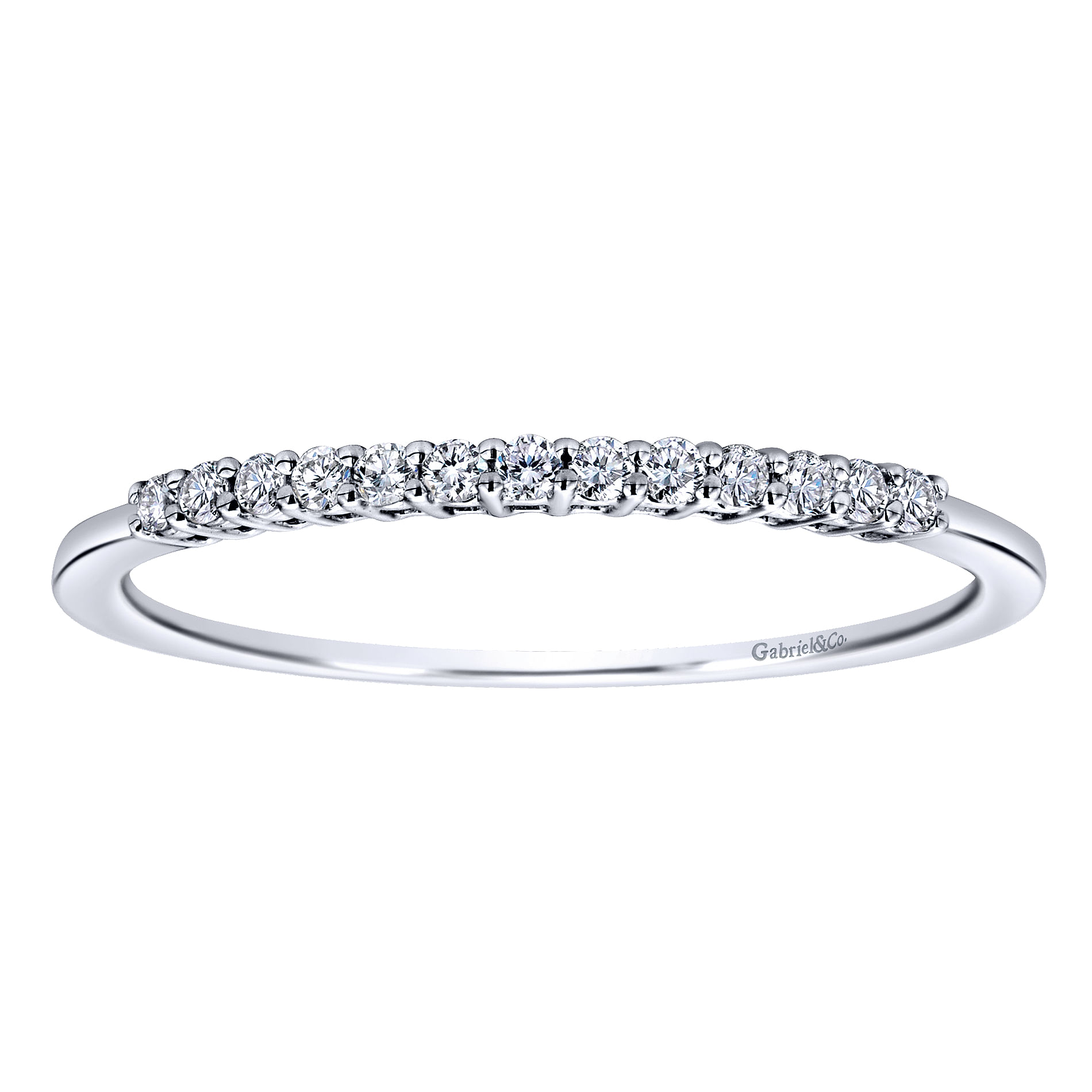 14k White Gold Diamond Straight Anniversary Band angle 5 14k White Gold Diamond Straight Anniversary Band angle 5