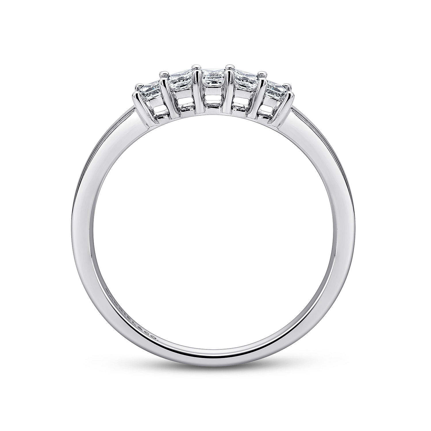 14k White Gold Diamond Straight Anniversary Band angle 2 14k White Gold Diamond Straight Anniversary Band angle 2