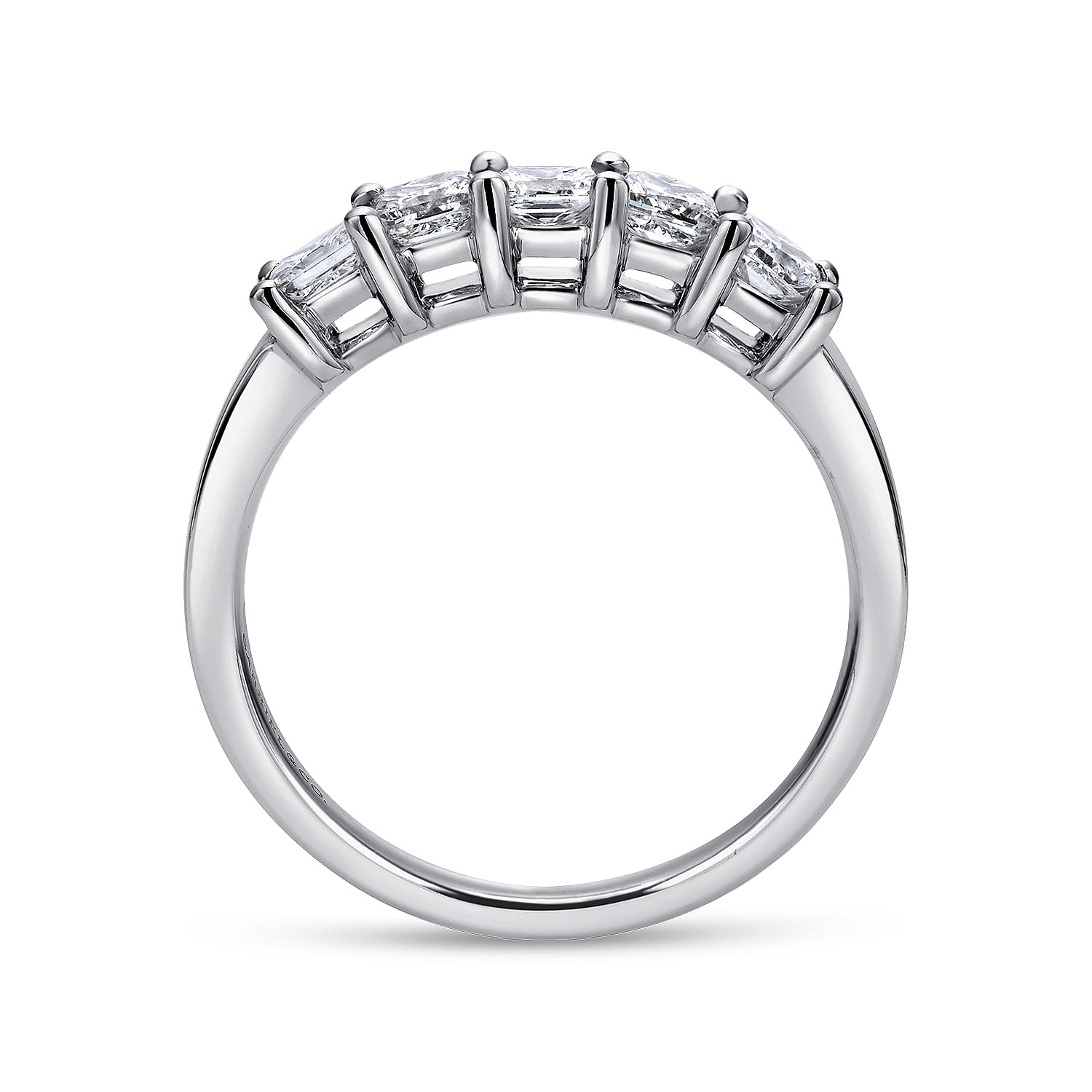 14k White Gold Diamond Straight Anniversary Band angle 2 14k White Gold Diamond Straight Anniversary Band angle 2