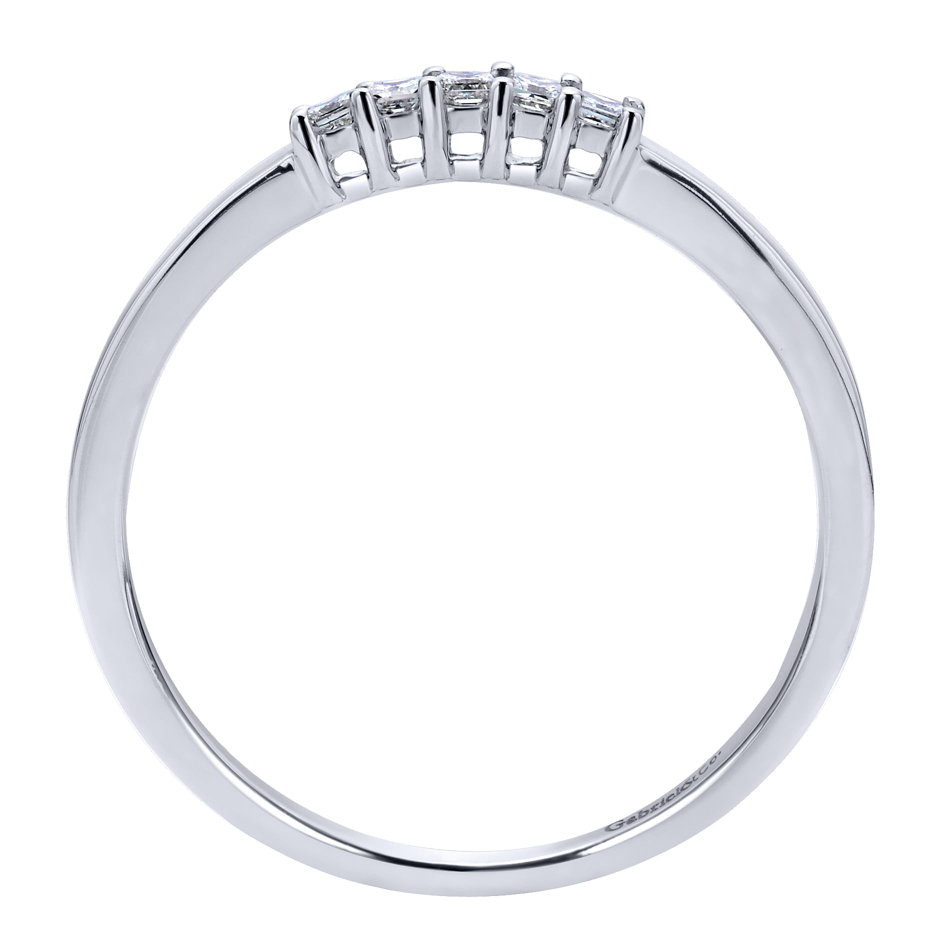 14k White Gold Diamond Straight Anniversary Band angle 2 14k White Gold Diamond Straight Anniversary Band angle 2