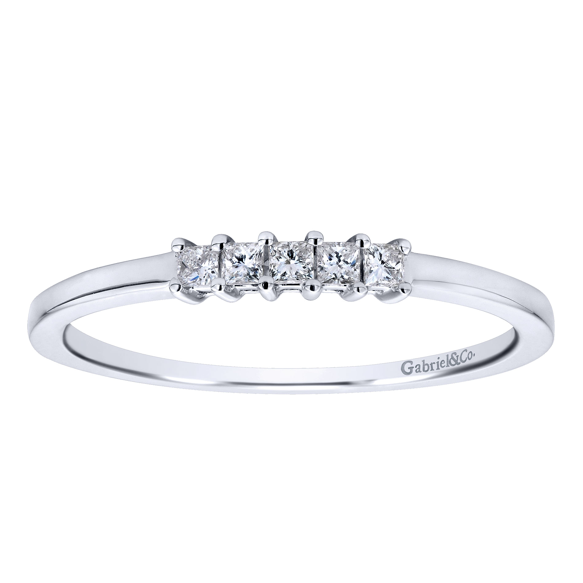 14k White Gold Diamond Straight Anniversary Band angle 5 14k White Gold Diamond Straight Anniversary Band angle 5