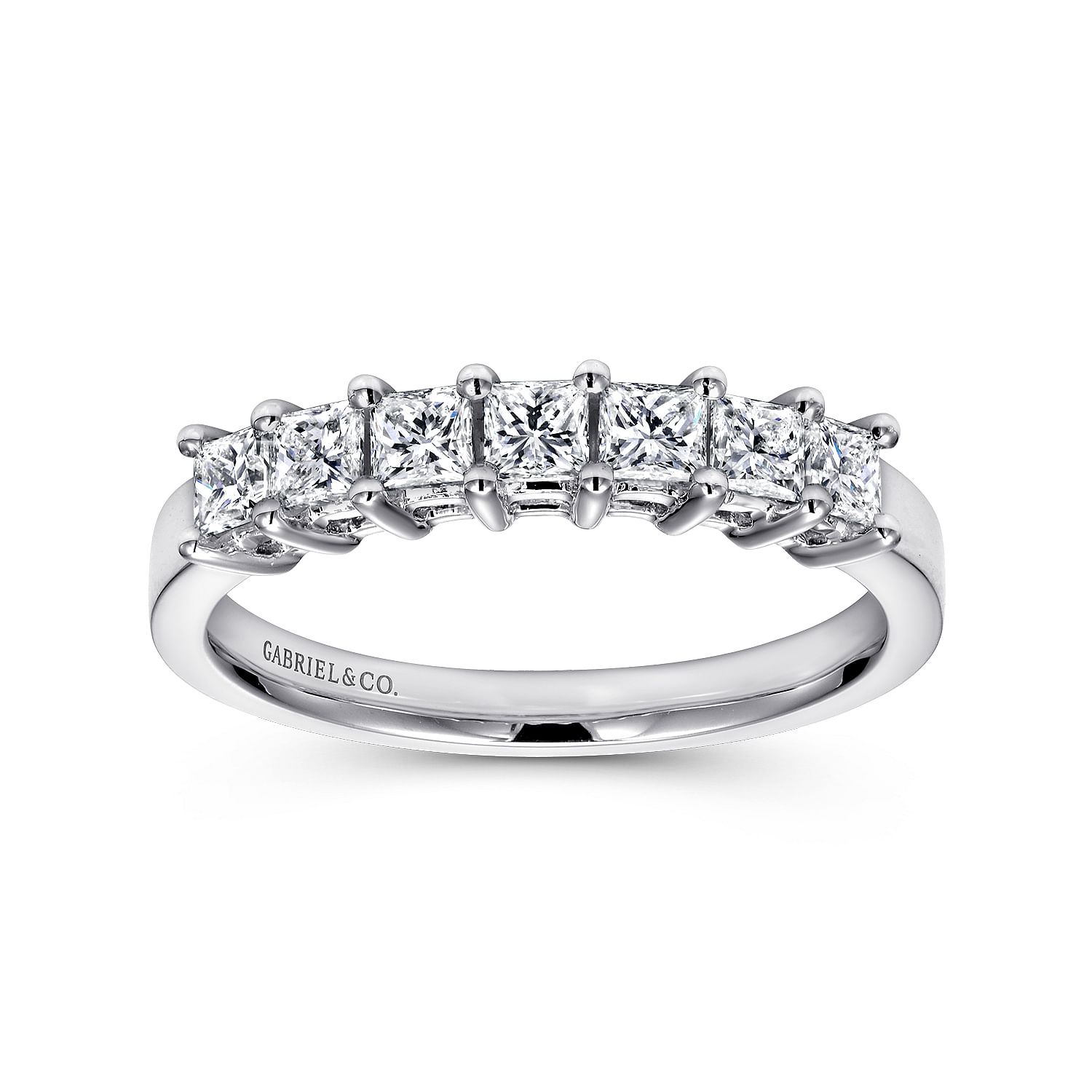 14k White Gold Diamond Straight Anniversary Band angle 5 14k White Gold Diamond Straight Anniversary Band angle 5