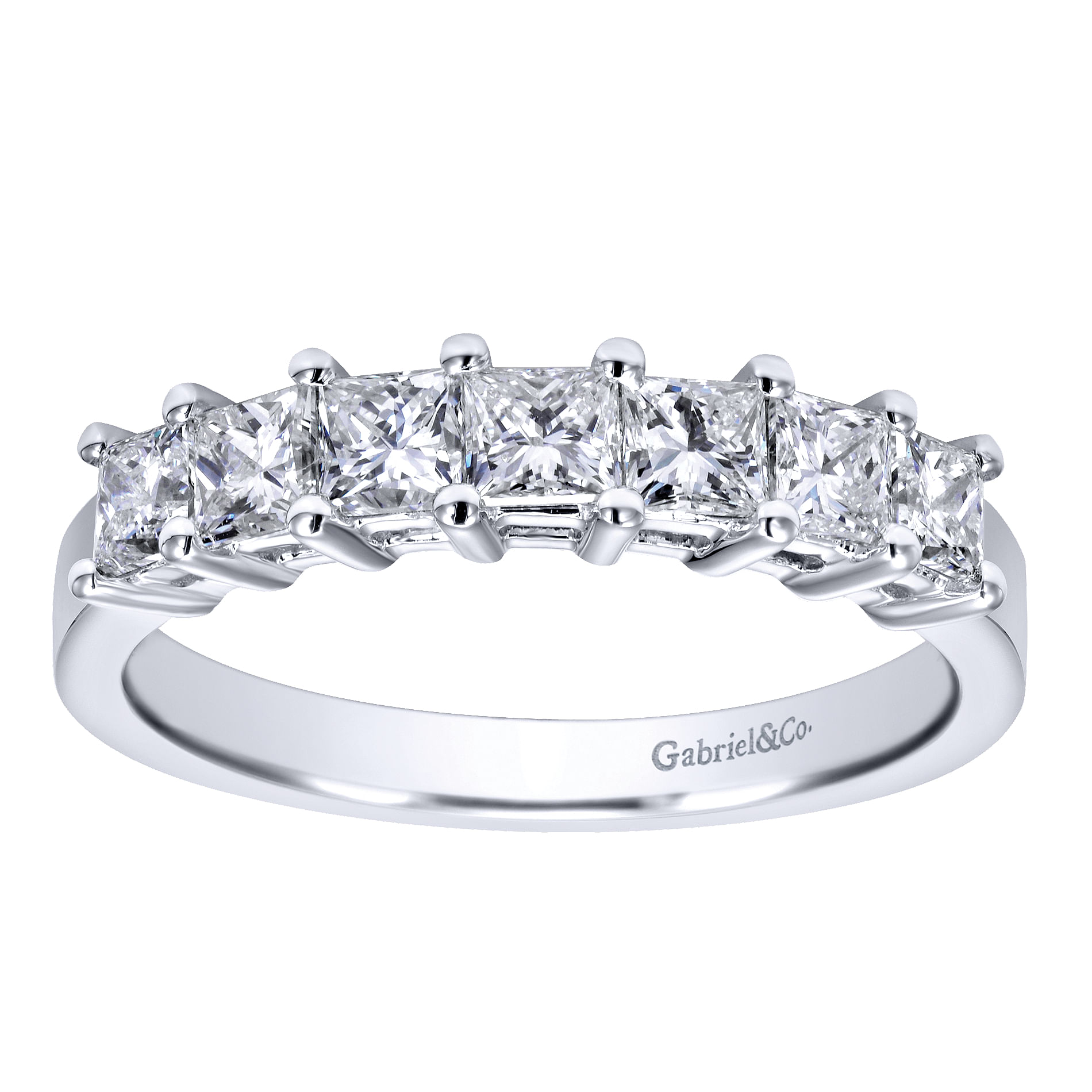 14k White Gold Diamond Straight Anniversary Band angle 5 14k White Gold Diamond Straight Anniversary Band angle 5
