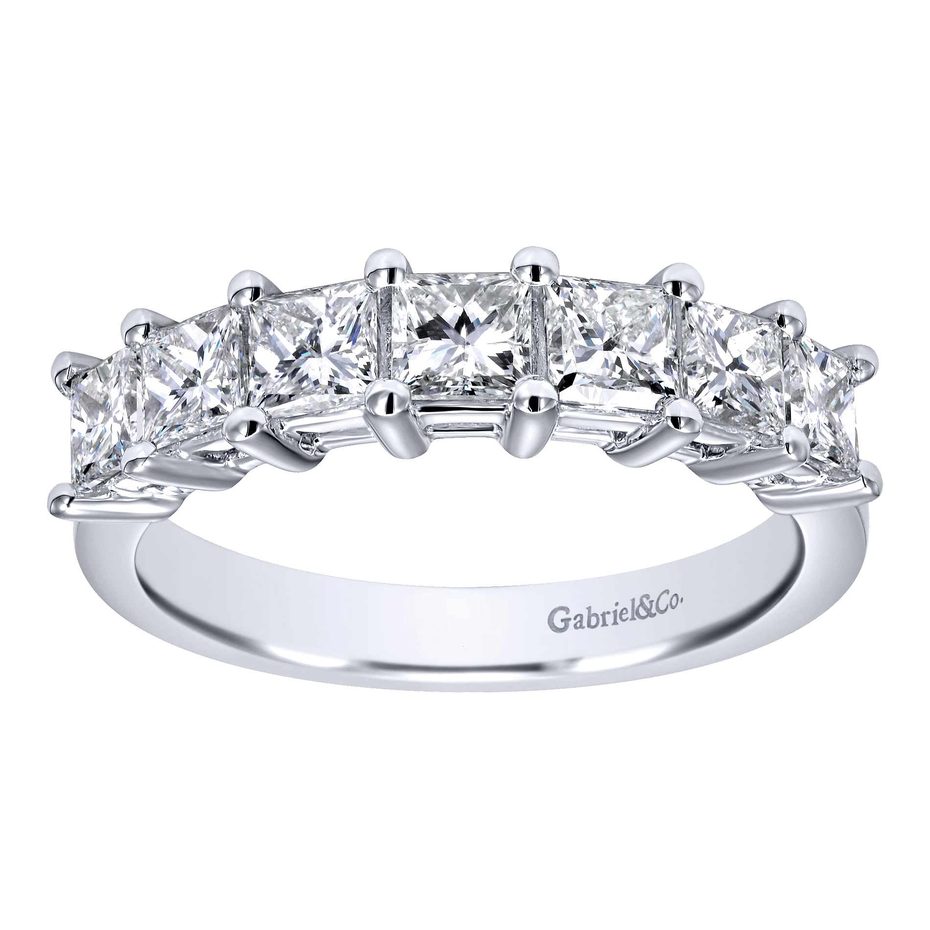14k White Gold Diamond Straight Anniversary Band angle 5 14k White Gold Diamond Straight Anniversary Band angle 5
