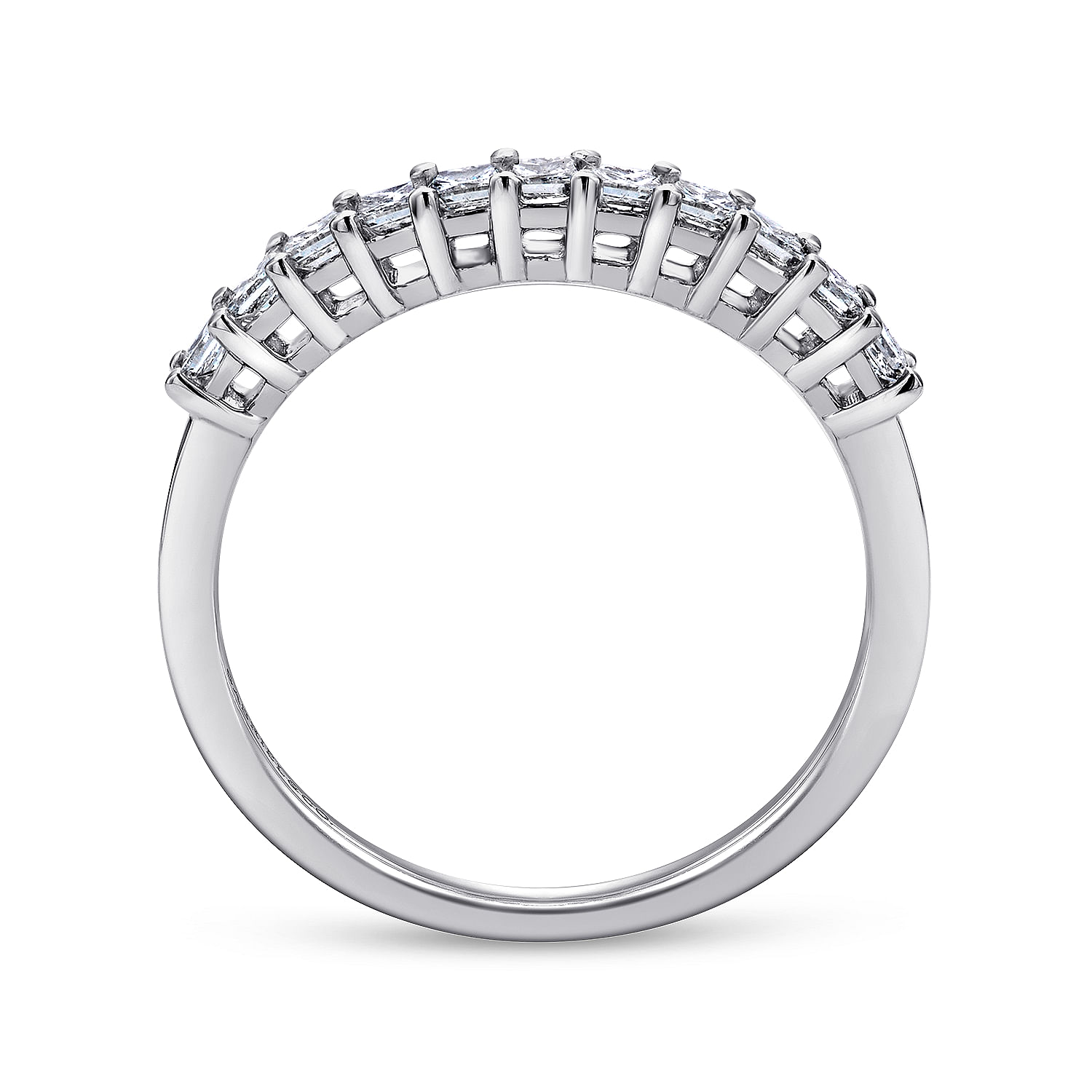 14k White Gold Diamond Straight Anniversary Band angle 2 14k White Gold Diamond Straight Anniversary Band angle 2
