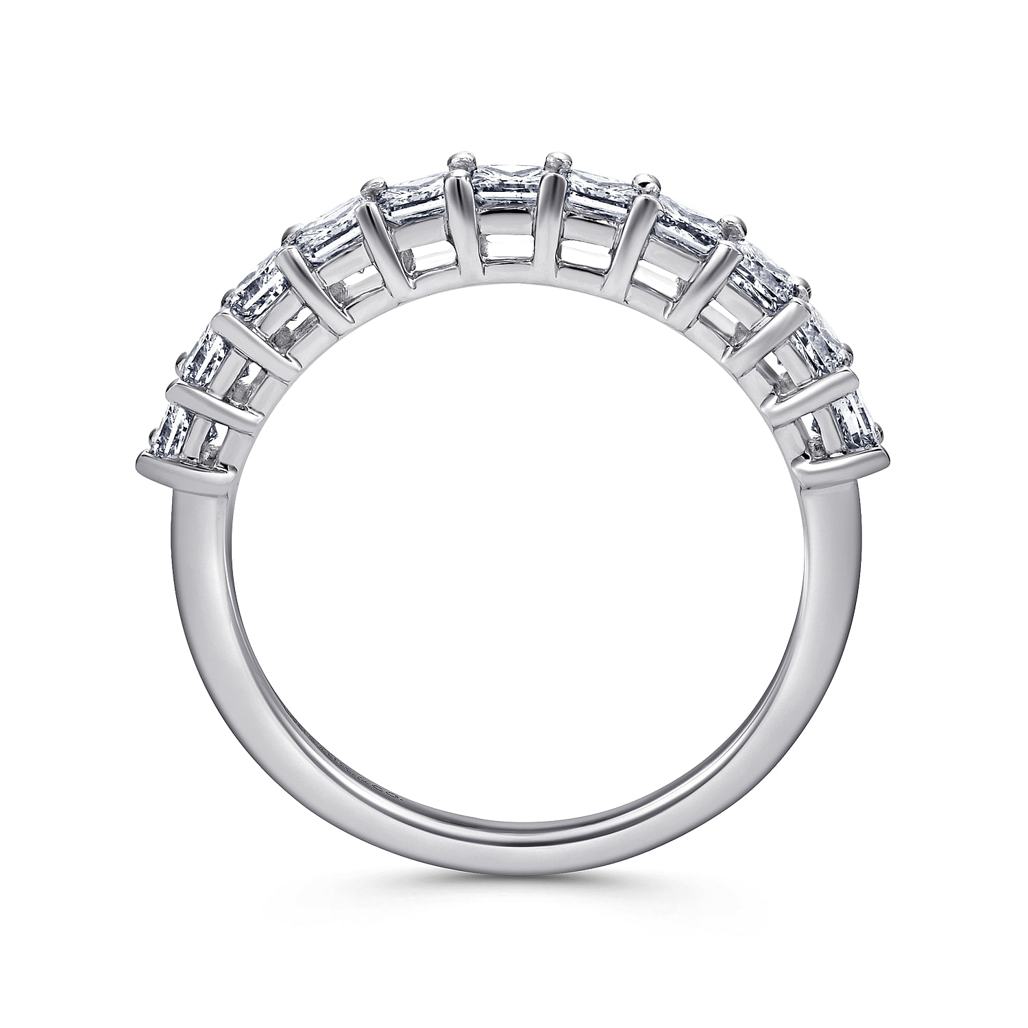 14k White Gold Diamond Straight Anniversary Band angle 2 14k White Gold Diamond Straight Anniversary Band angle 2
