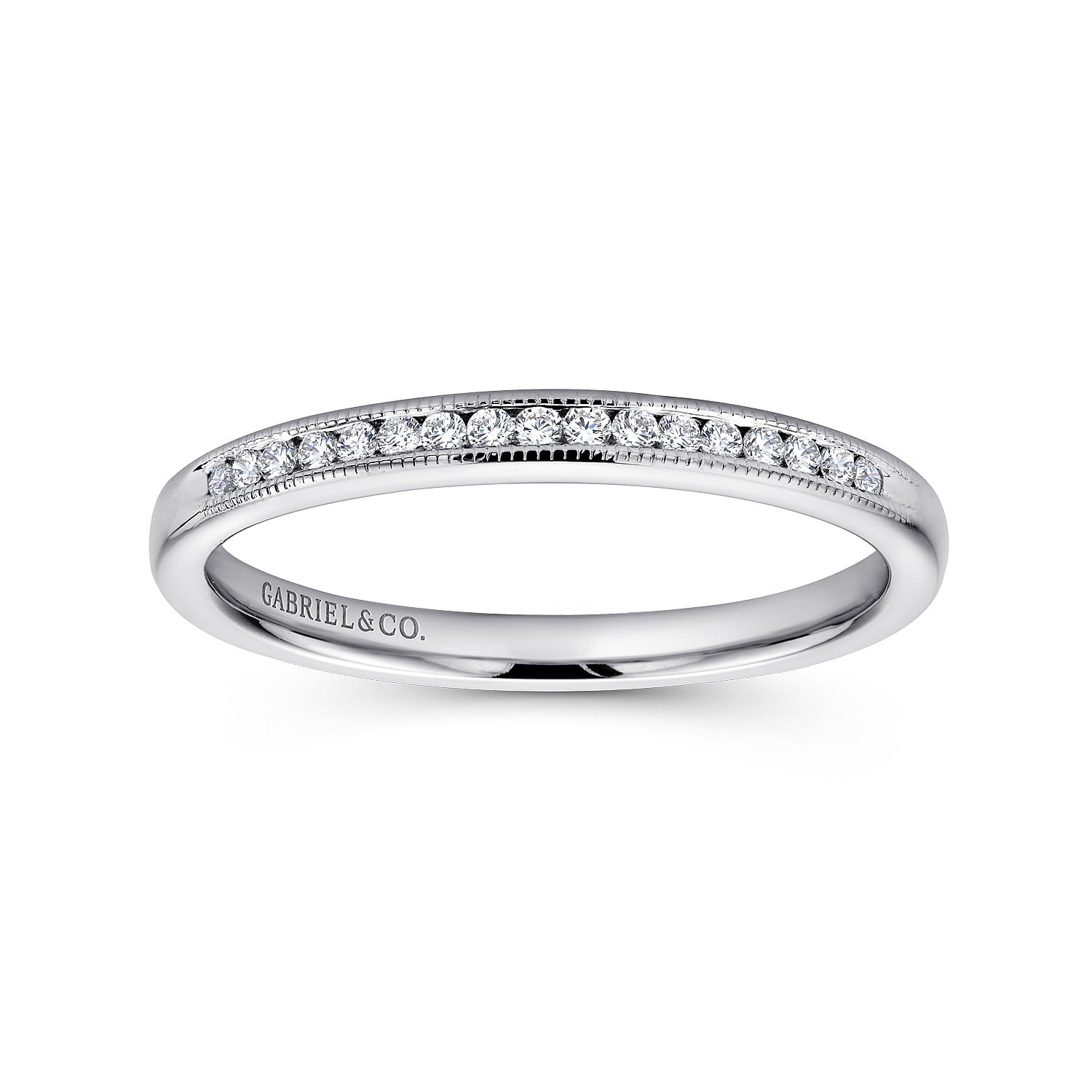 14k White Gold Diamond Straight Anniversary Band angle 5 14k White Gold Diamond Straight Anniversary Band angle 5
