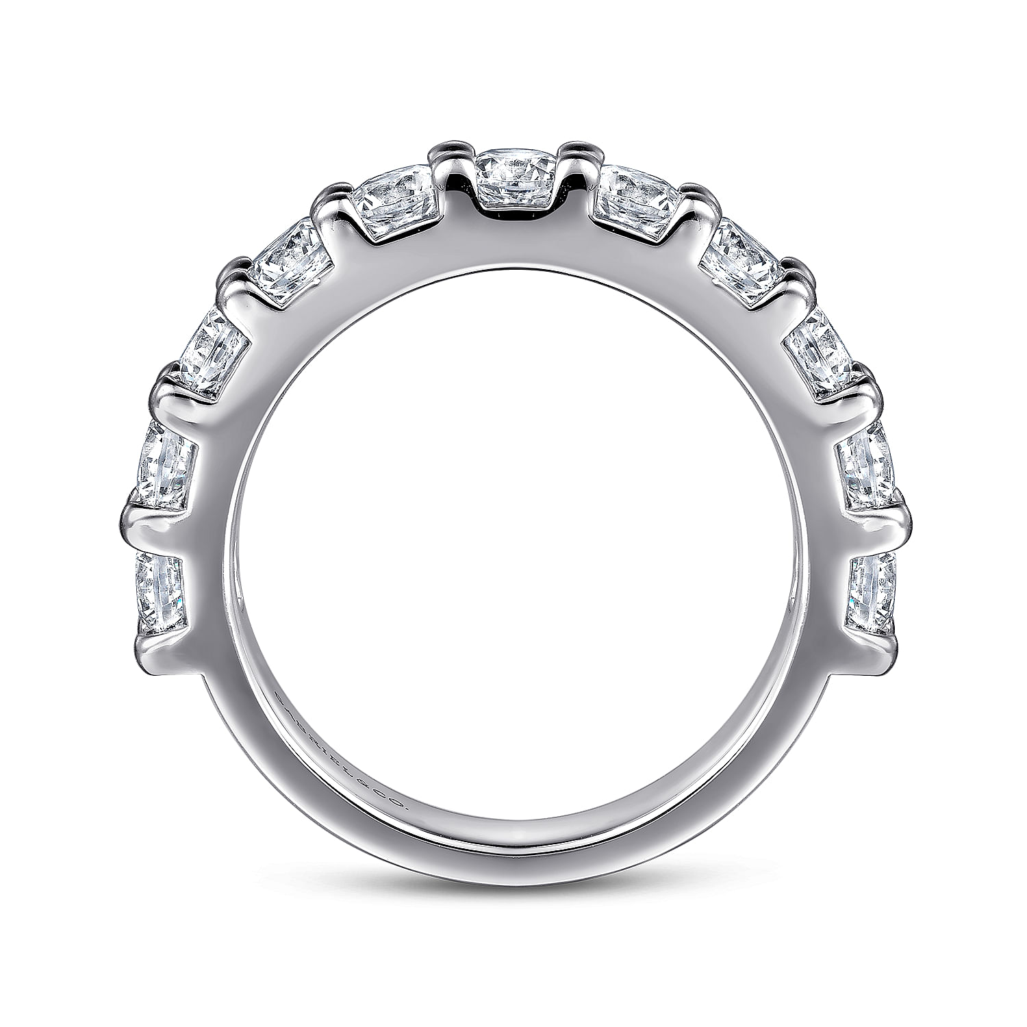 14k White Gold Diamond Straight Anniversary Band angle 2 14k White Gold Diamond Straight Anniversary Band angle 2
