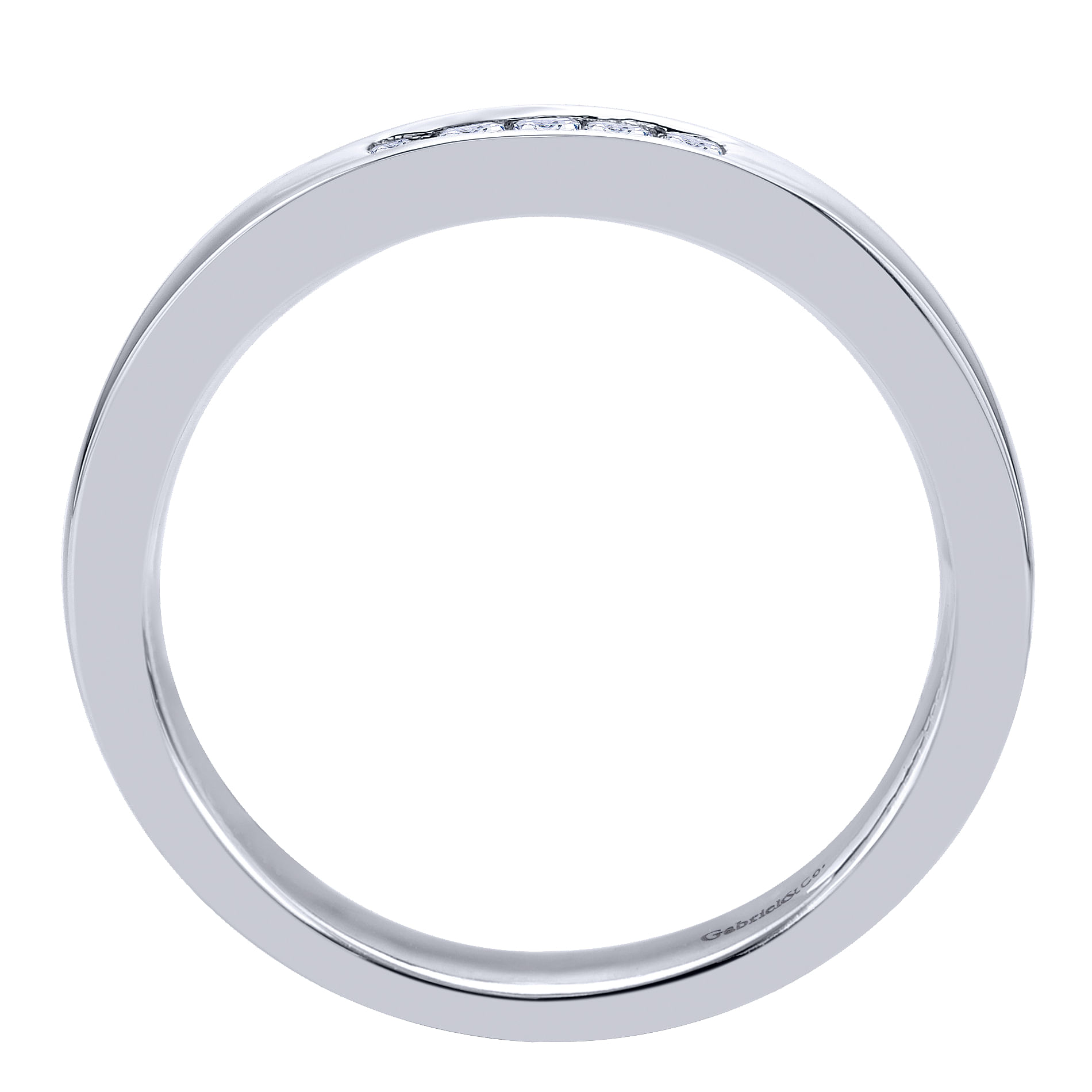 14k White Gold Diamond Straight Anniversary Band angle 2 14k White Gold Diamond Straight Anniversary Band angle 2
