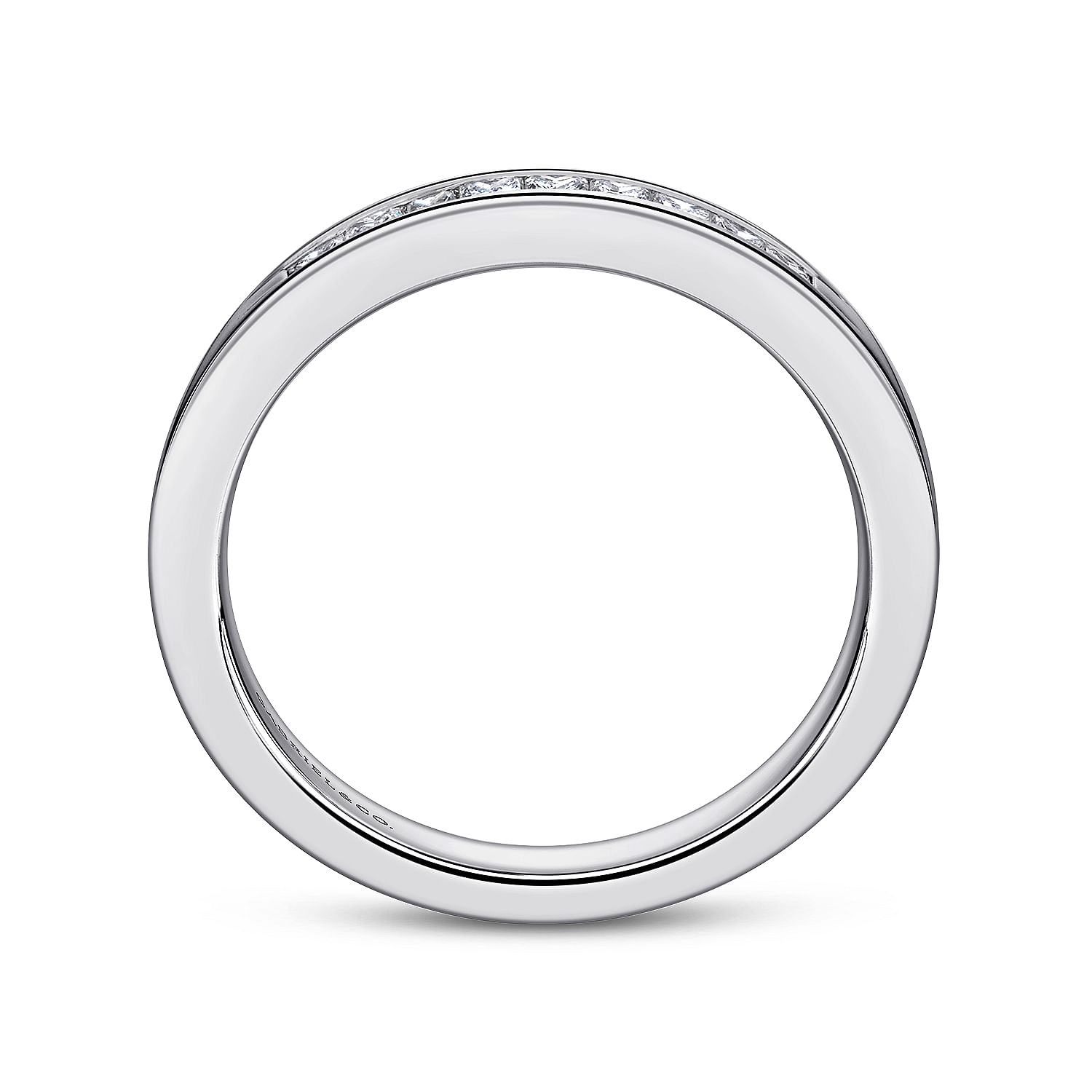 14k White Gold Diamond Straight Anniversary Band angle 2 14k White Gold Diamond Straight Anniversary Band angle 2