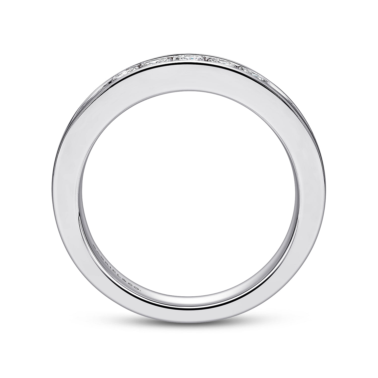 14k White Gold Diamond Straight Anniversary Band angle 2 14k White Gold Diamond Straight Anniversary Band angle 2