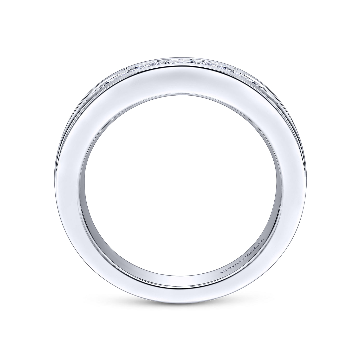 14k White Gold Diamond Straight Anniversary Band angle 2 14k White Gold Diamond Straight Anniversary Band angle 2