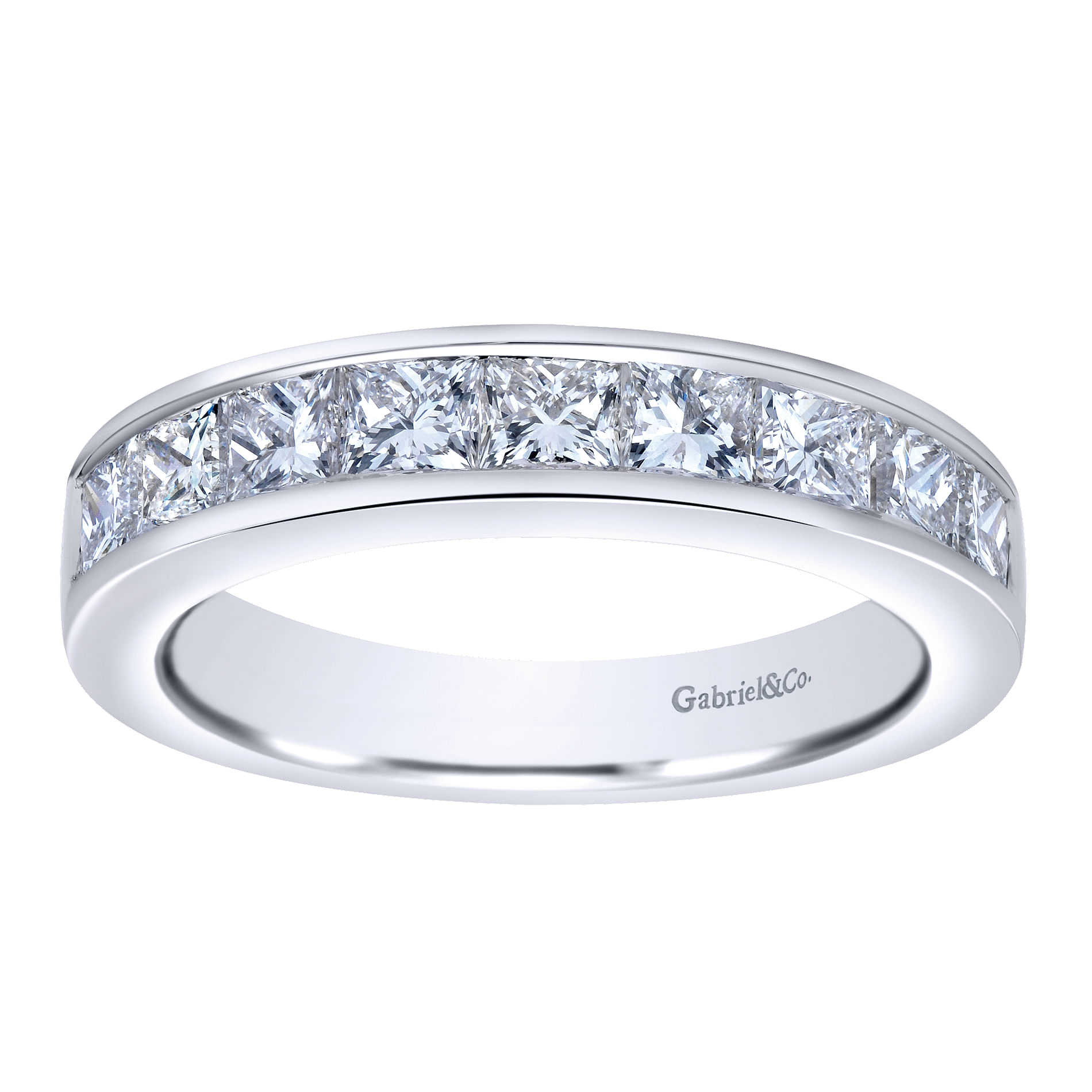 14k White Gold Diamond Straight Anniversary Band angle 5 14k White Gold Diamond Straight Anniversary Band angle 5